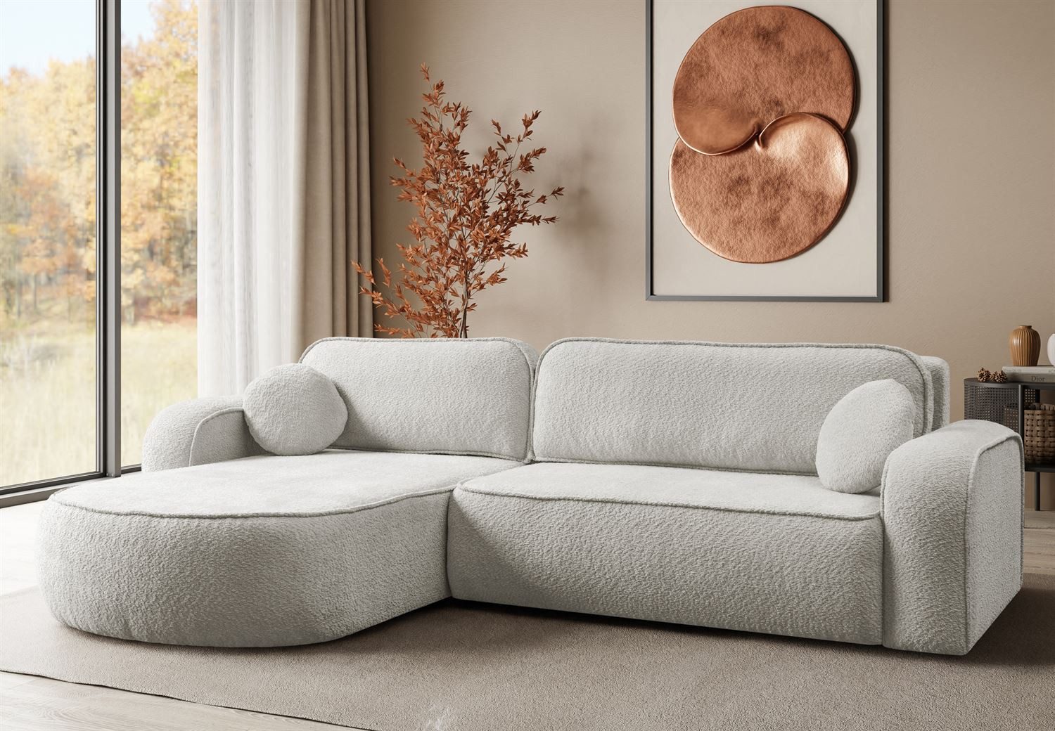 Lookway Ecksofa VENUS II mit Schlaffunktion und Bettkasten, Breite: 275 cm