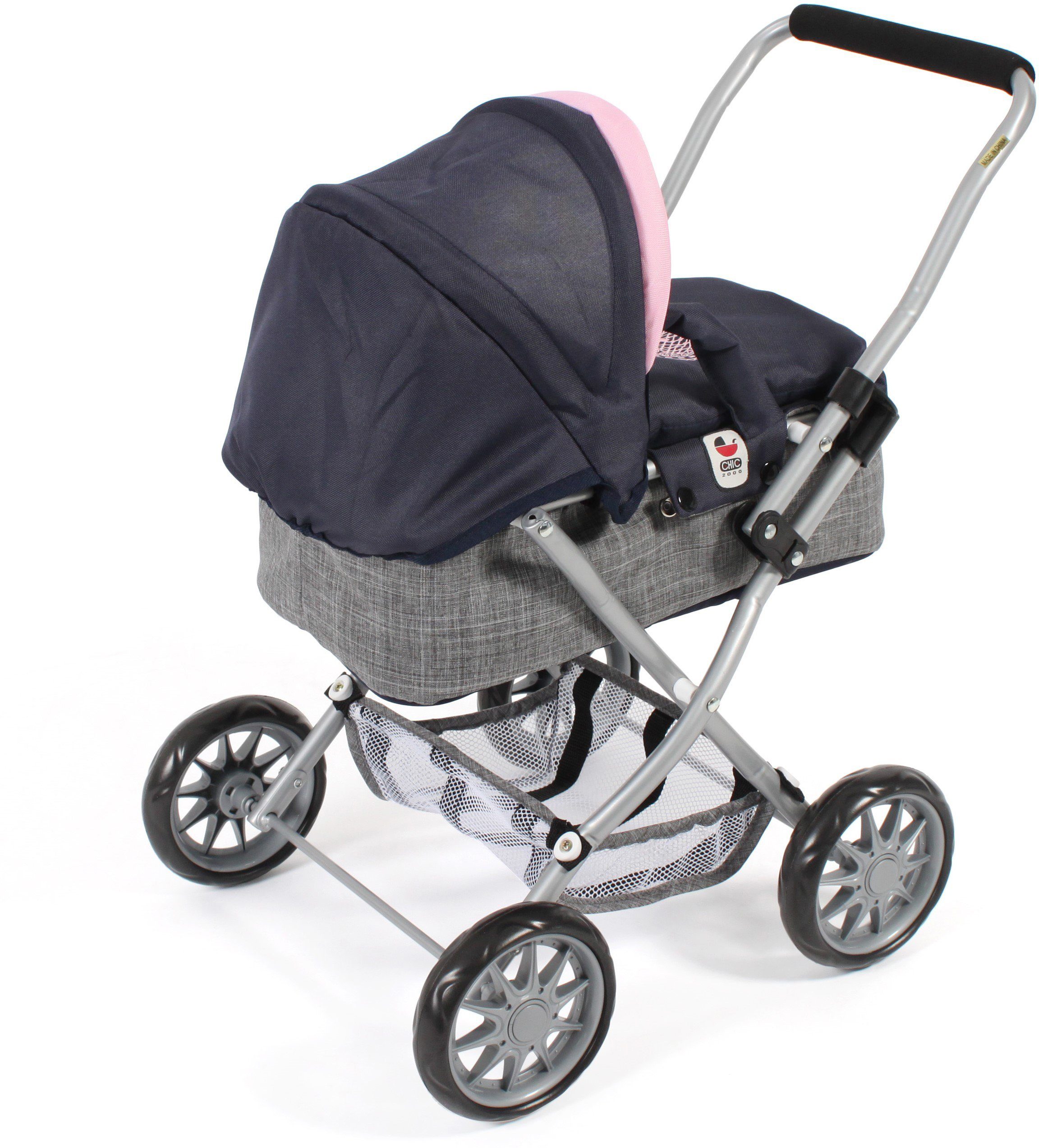 CHIC2000 Puppenwagen Smarty Grau-Navy, mit herausnehmbarer günstig online kaufen