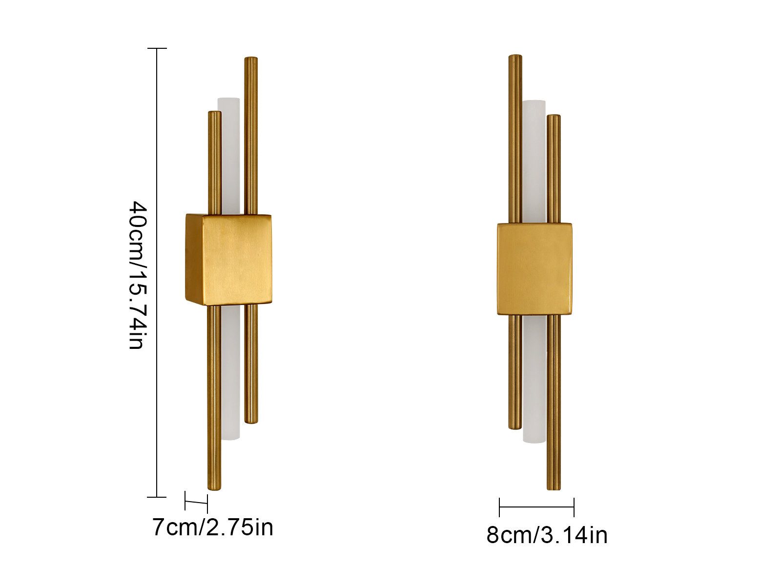 Goeco LED Wandleuchte Lange Streifenwandleuchte,LED Energiesparlampe,Gold günstig online kaufen