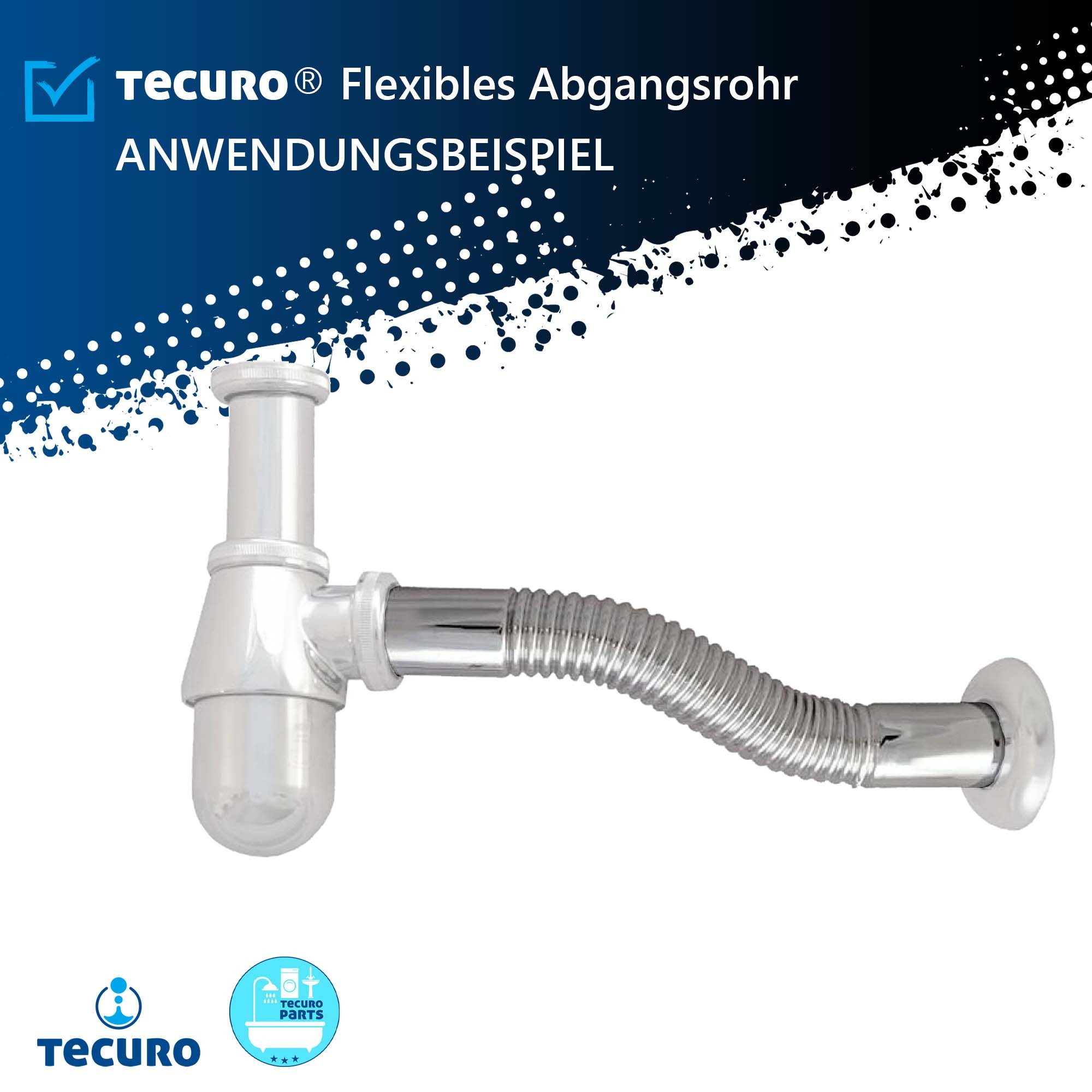 tecuro Siphon flexibles Abgangsrohr für Siphon Ø 32 mm x 250 mm – Bild 3 von 4