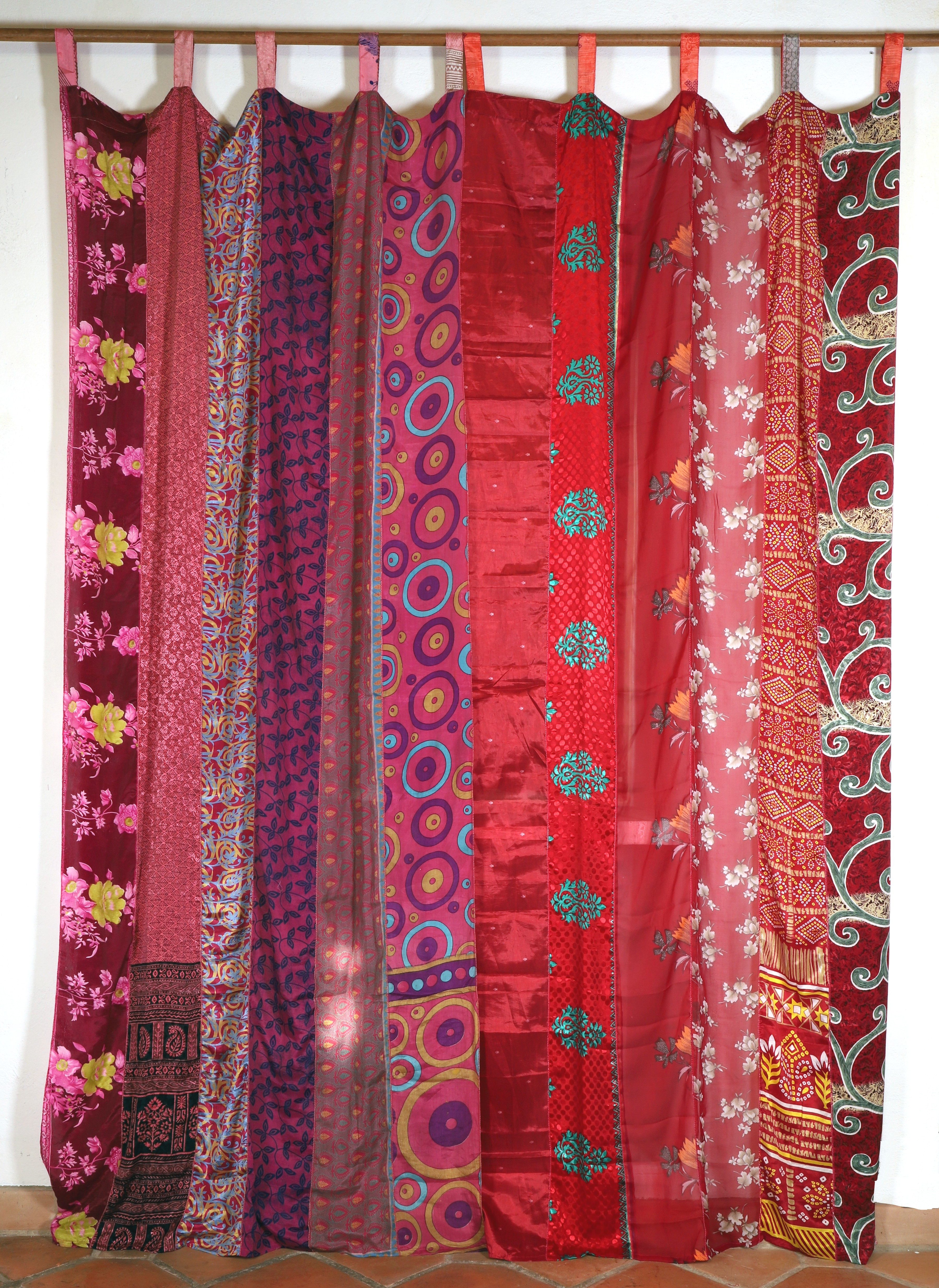 Guru-Shop Vorhang Seidiger Vorhang (1 Stk) Gardine aus Patchwork.. – Bild 2 von 5