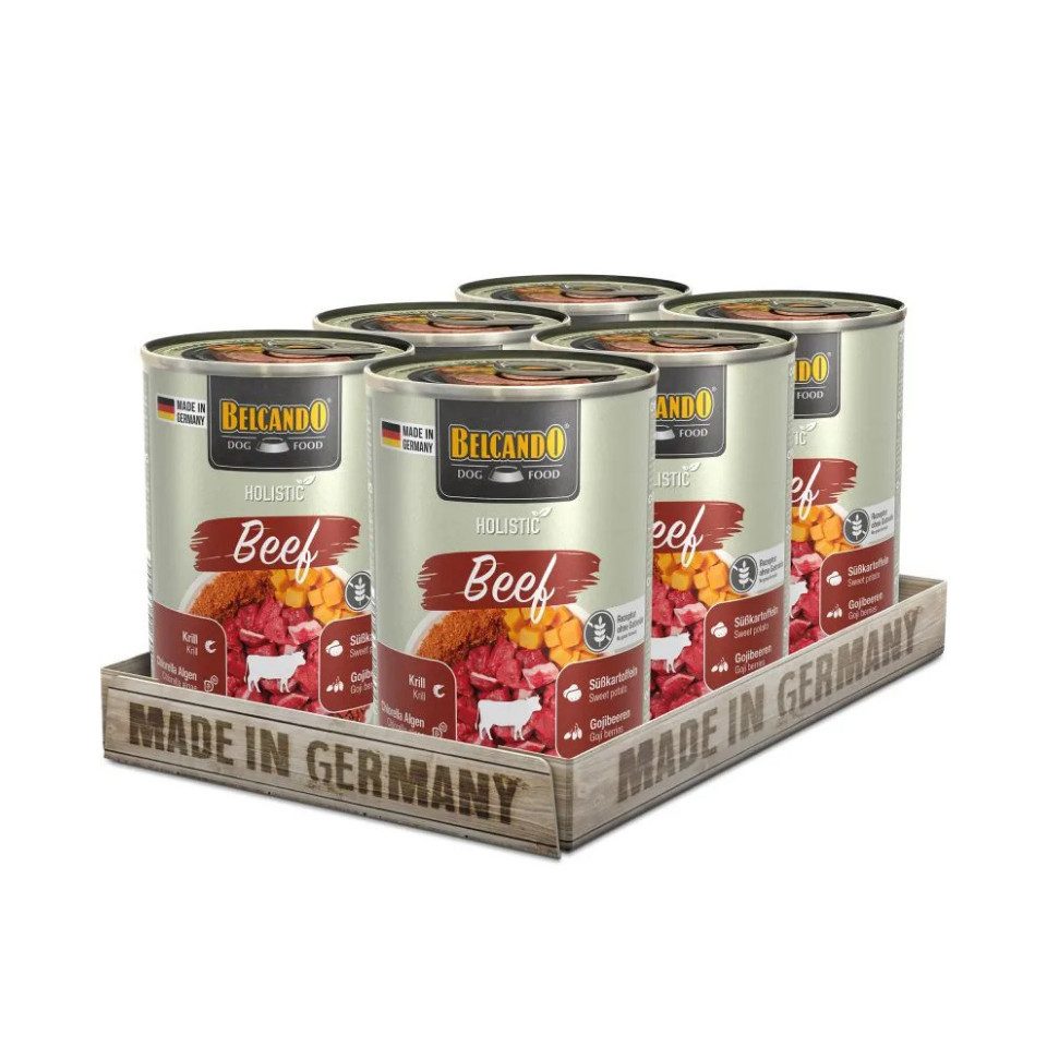 Belcando Holistic Beef - getreidefreies Nassfutter mit reichlich Rindfleisch 6x400g
