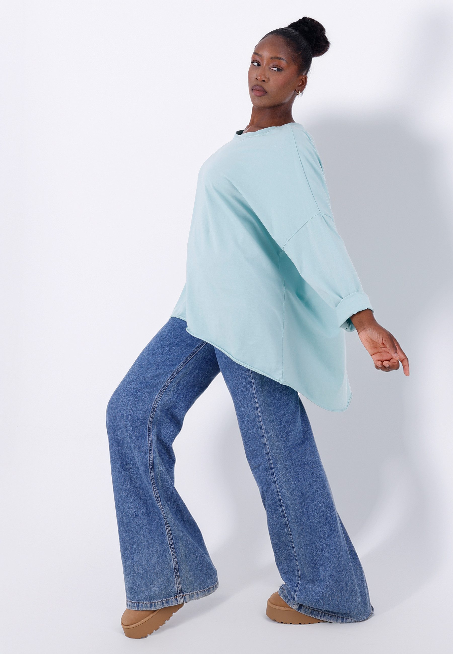 YC Fashion & Style Rundhalsshirt Longsleeve günstig online kaufen