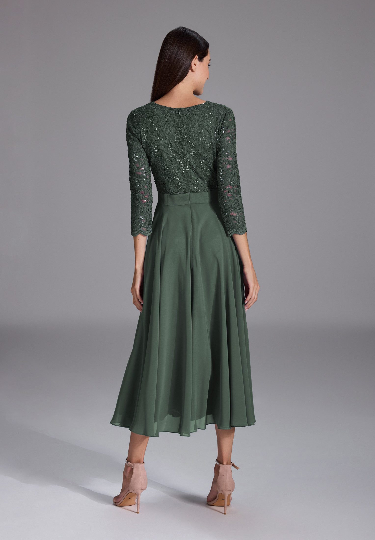 SWING Cocktailkleid Taillierte Passform mit ausgestelltem günstig online kaufen