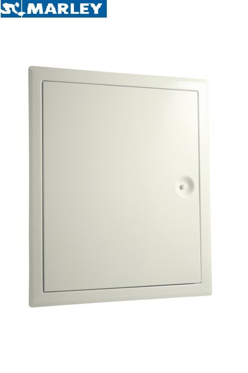 Marley Deutschland GmbH Wandfliese Revisionstür weiß beschichtet 250x300mm, Aluminium 0x0, Klappendeckel aushängbar, mit verdecktem Schnappverschluss