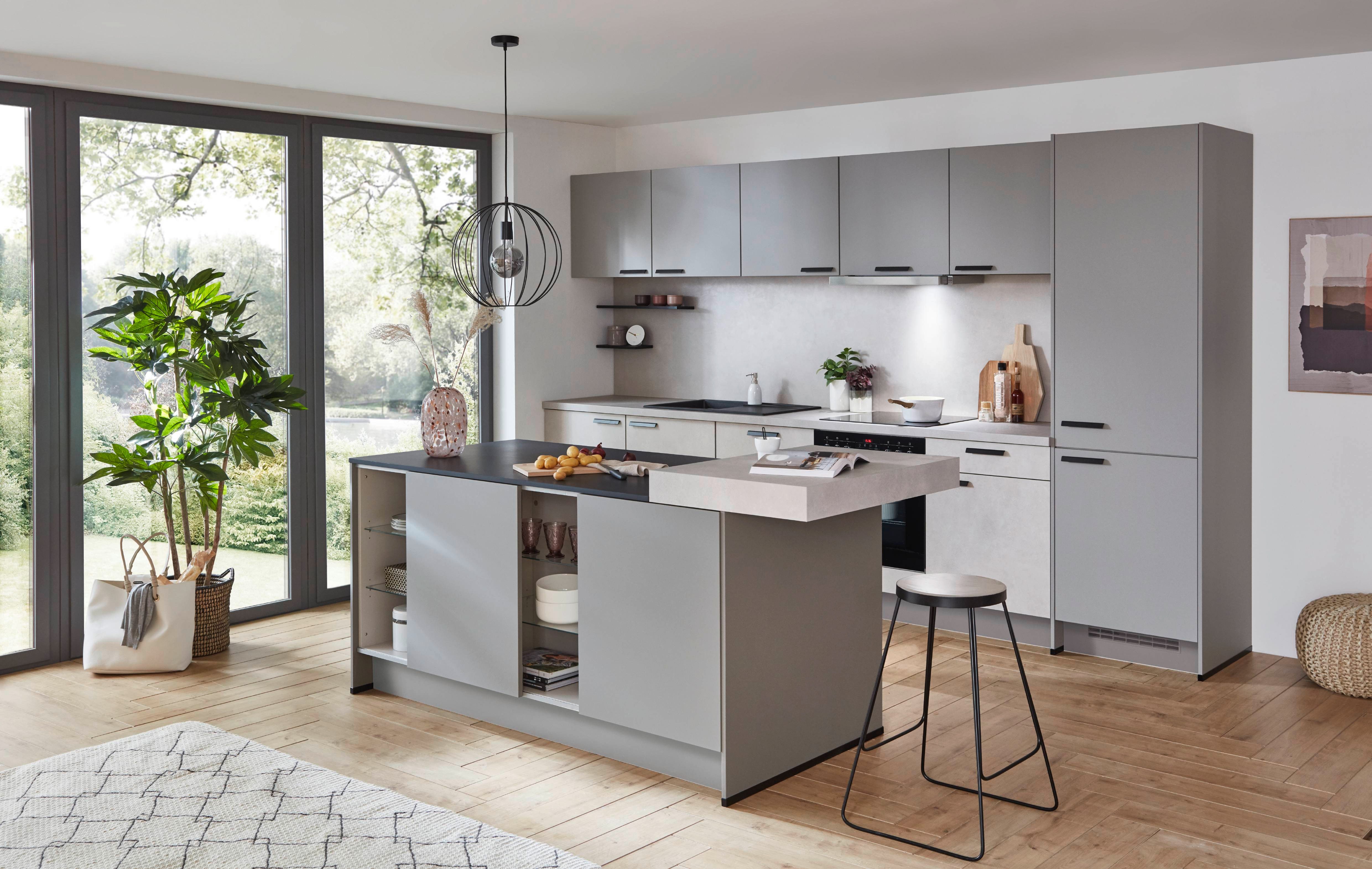 nobilia® Kücheninsel Tours, individuell anpassbar, gratis Küchenplanung mit Profis, (Breite 370cm), vormontiert, wahlw. mit E-Geräten, Preis inkl.Lieferung