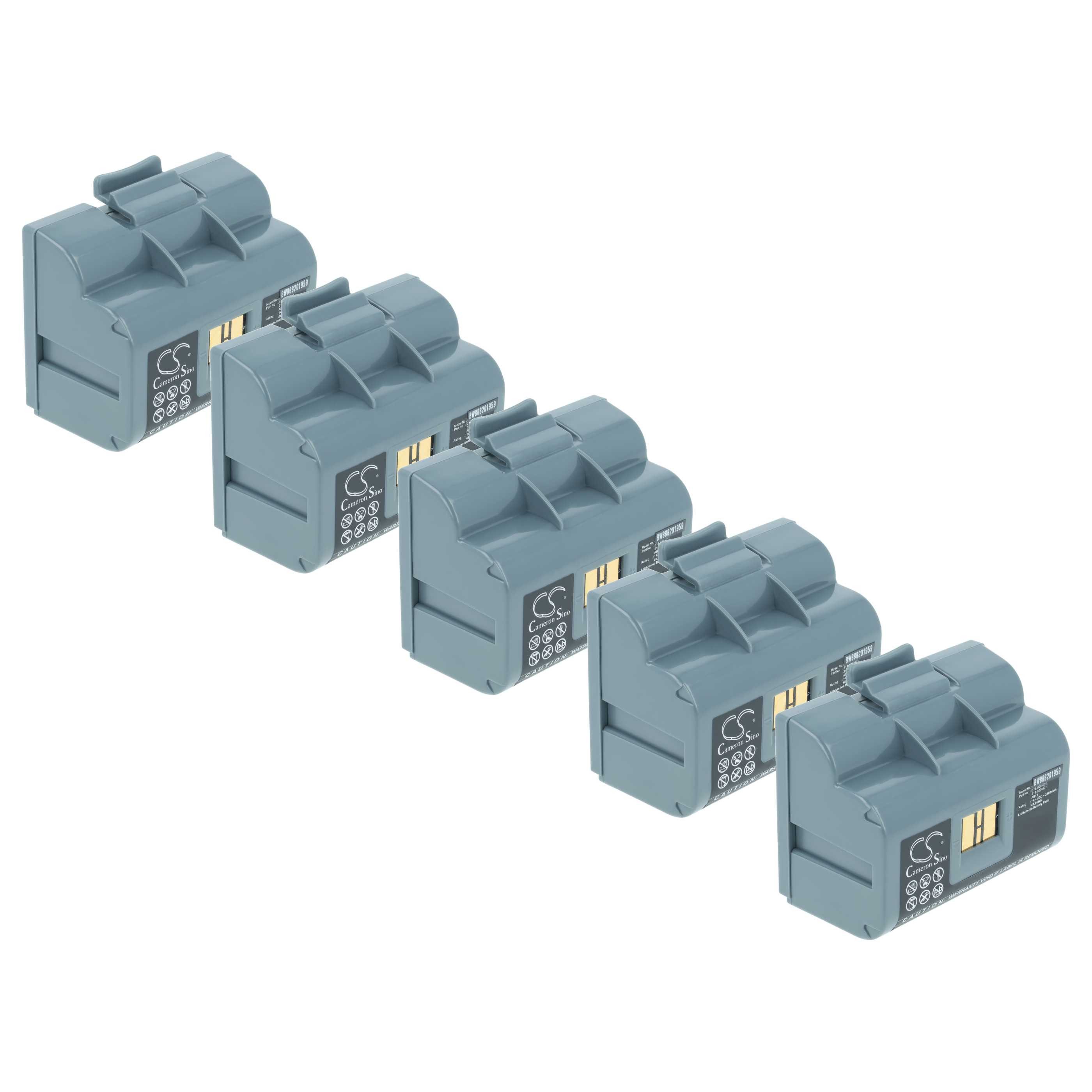 vhbw Akku passend für Intermec PB51, PW50, PW50-18, PB5X, PB50 Akku Akku Li-Ion 3400 mAh (14,4 V, 5 St), Leistungsfähige Austausch-Akkus für Drucker, Etiketten-Drucker