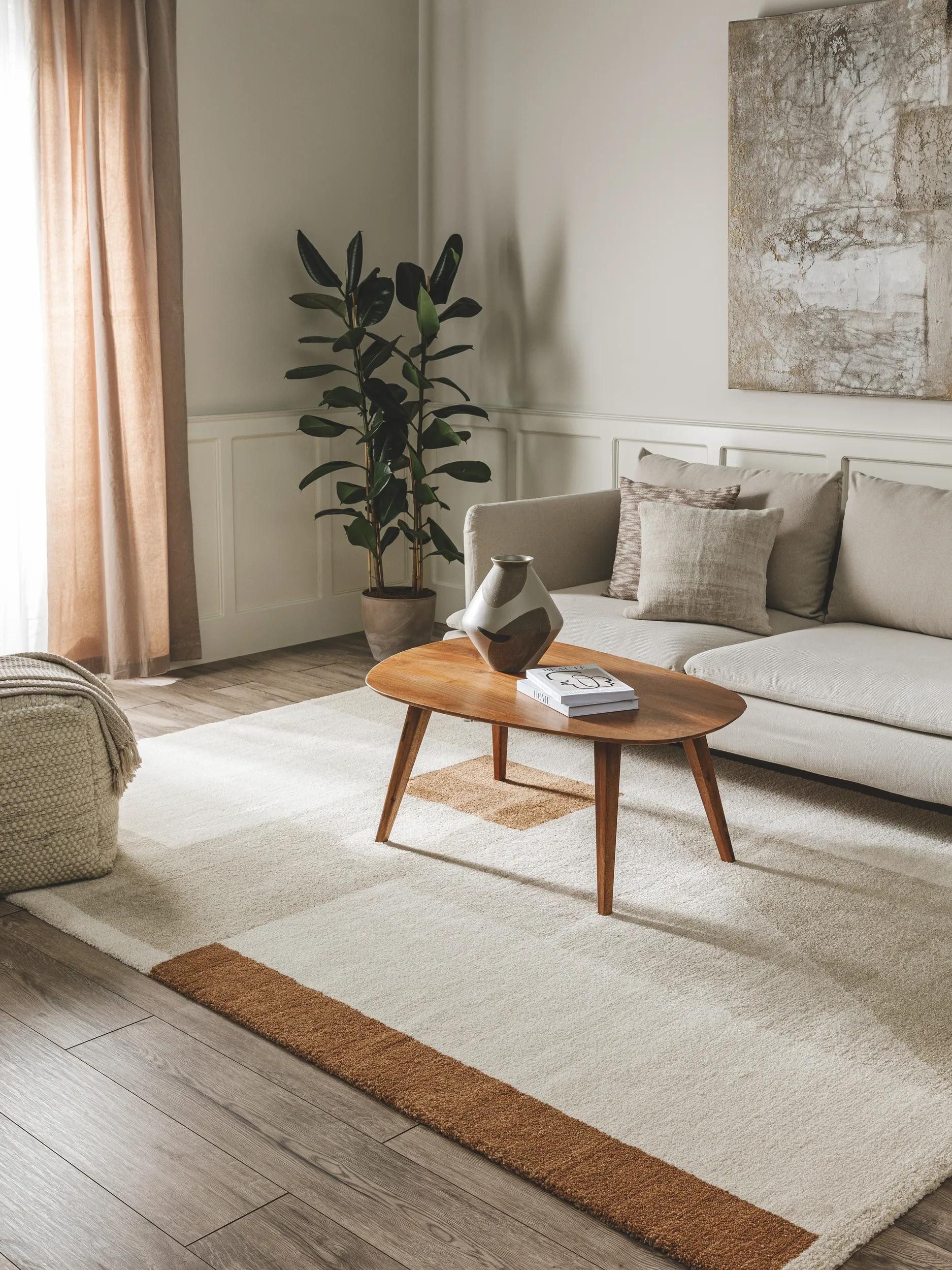 benuta Teppich Tacoma, rechteckig, Höhe: 21 mm, Teppich Wohnzimmer, Schlafzimmer, Esszimmer, Flur, Kunstfaser, Cozy