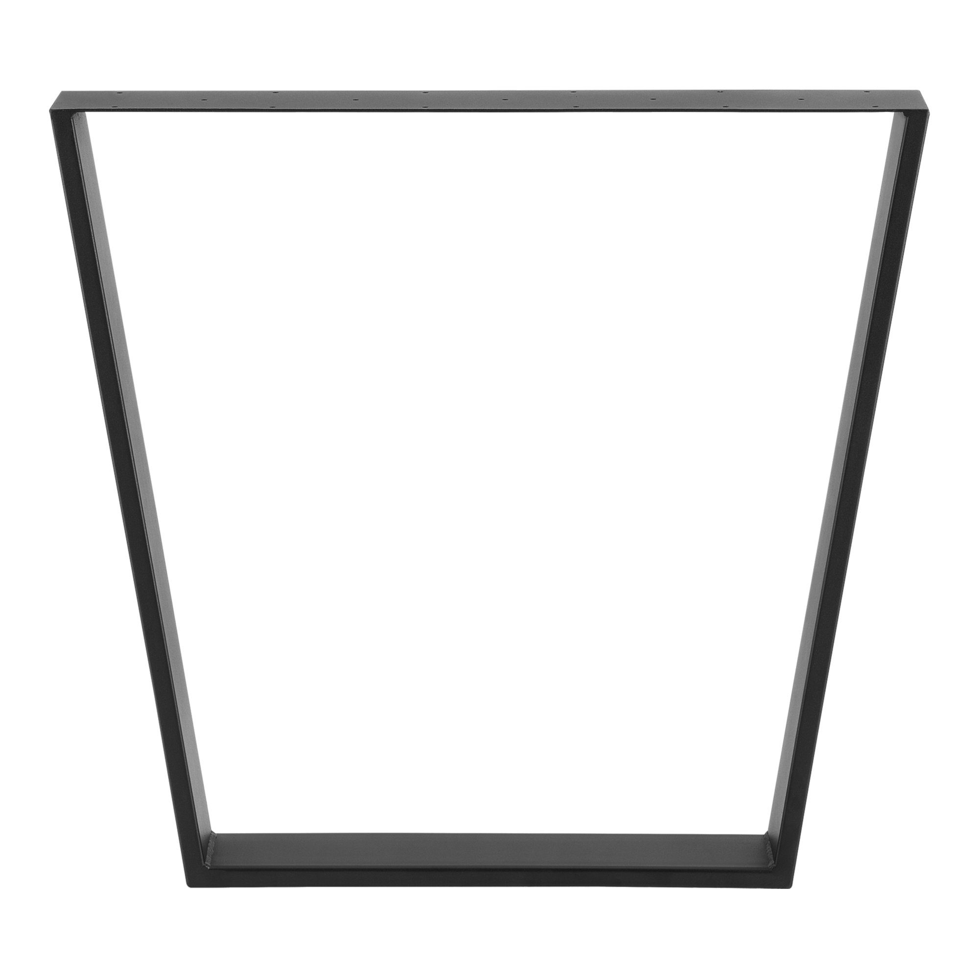 en.casa Tischgestell, »Lalling« Tischuntergestell 2er Set 55/75x72cm Stahl Schwarz