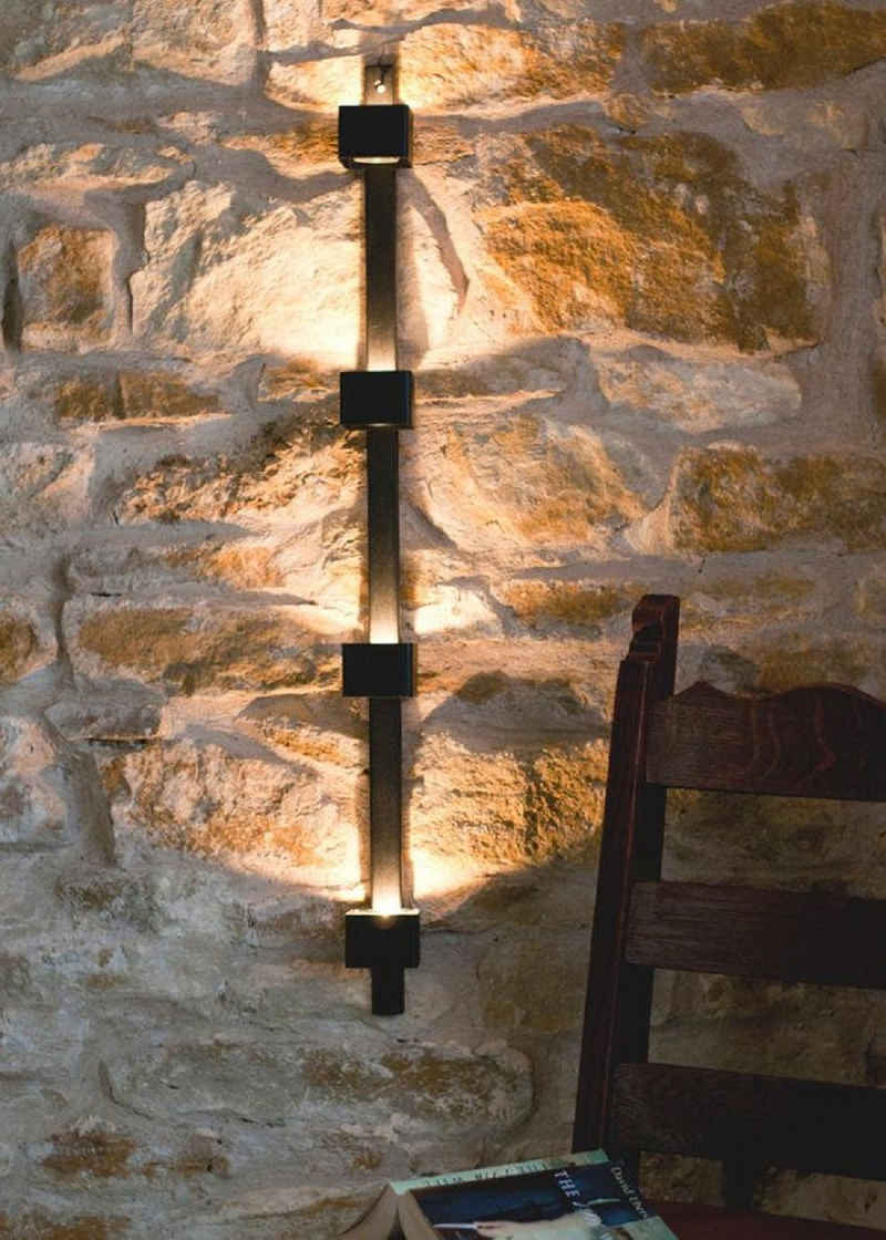 DanDiBo Teelichthalter Wandteelichthalter aus Metall Schwarz Wand Four Wandkerzenhalter 92 cm Teelichthalter Kerzenhalter