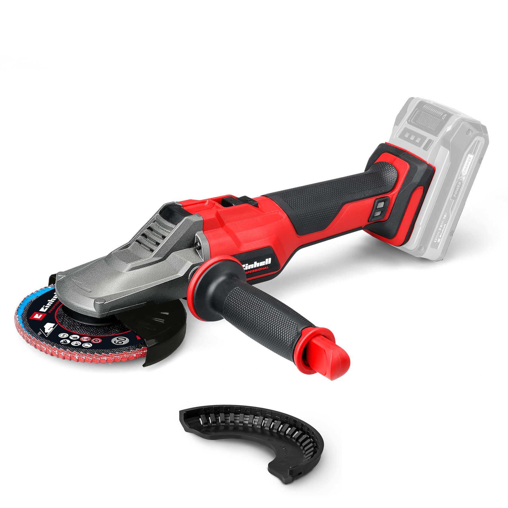 Einhell Akku-Winkelschleifer Flachkopf-Winkelschleifer TP-AG 18/125 F Li BL-Solo, ohne Akku und Ladegerät
