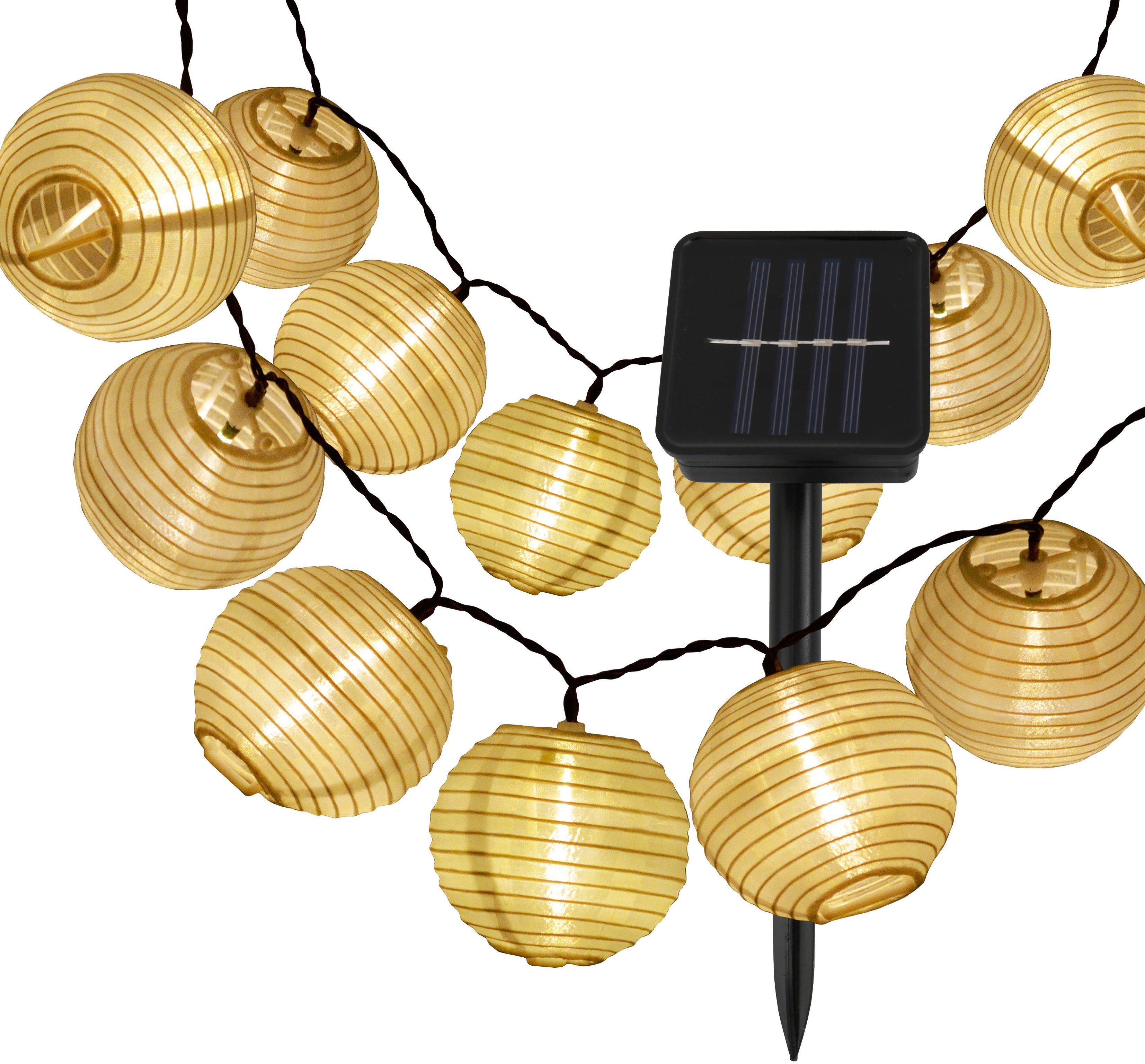 B.K.Licht LEDLichterkette, 30flammig, LED SolarAußenlichterkette