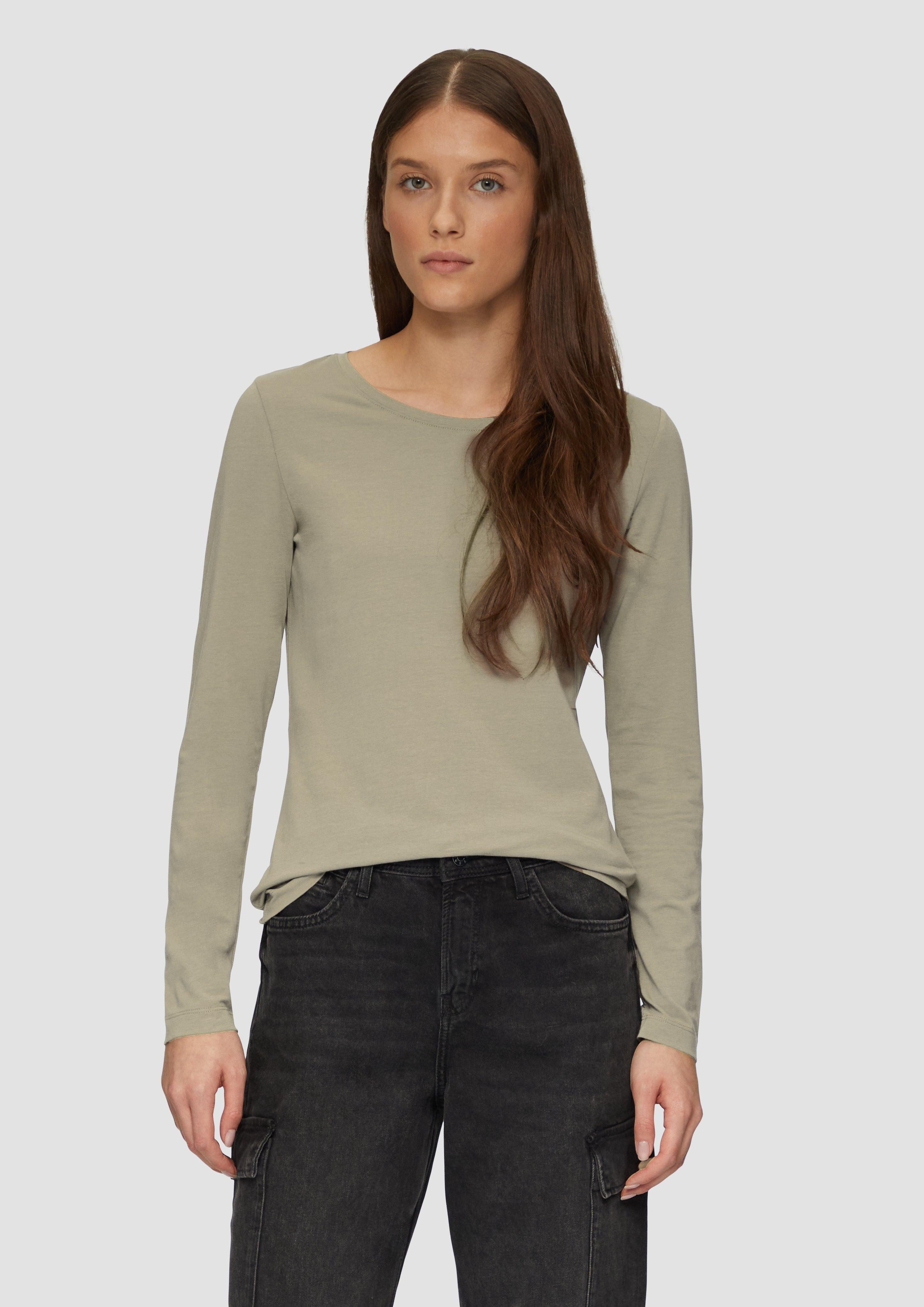 Langarmshirt Longsleeve im Slim Fit aus Baumwollstretch