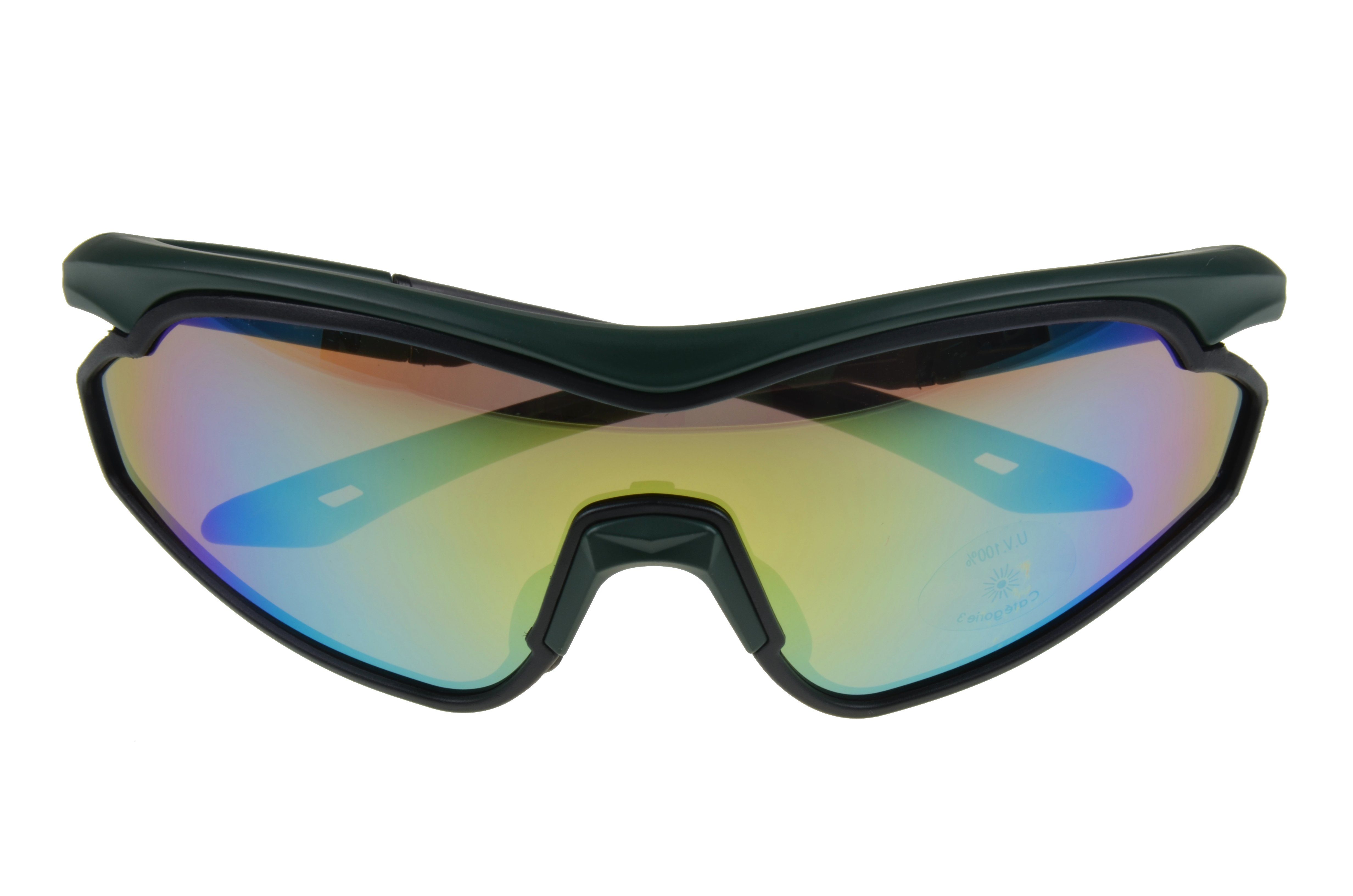 Gamswild Sportbrille WS7534 Sonnenbrille weiß, grün, Damen Unisex, "Neuerscheinung Fahrradbrille Skibrille 2022" blau, Herren