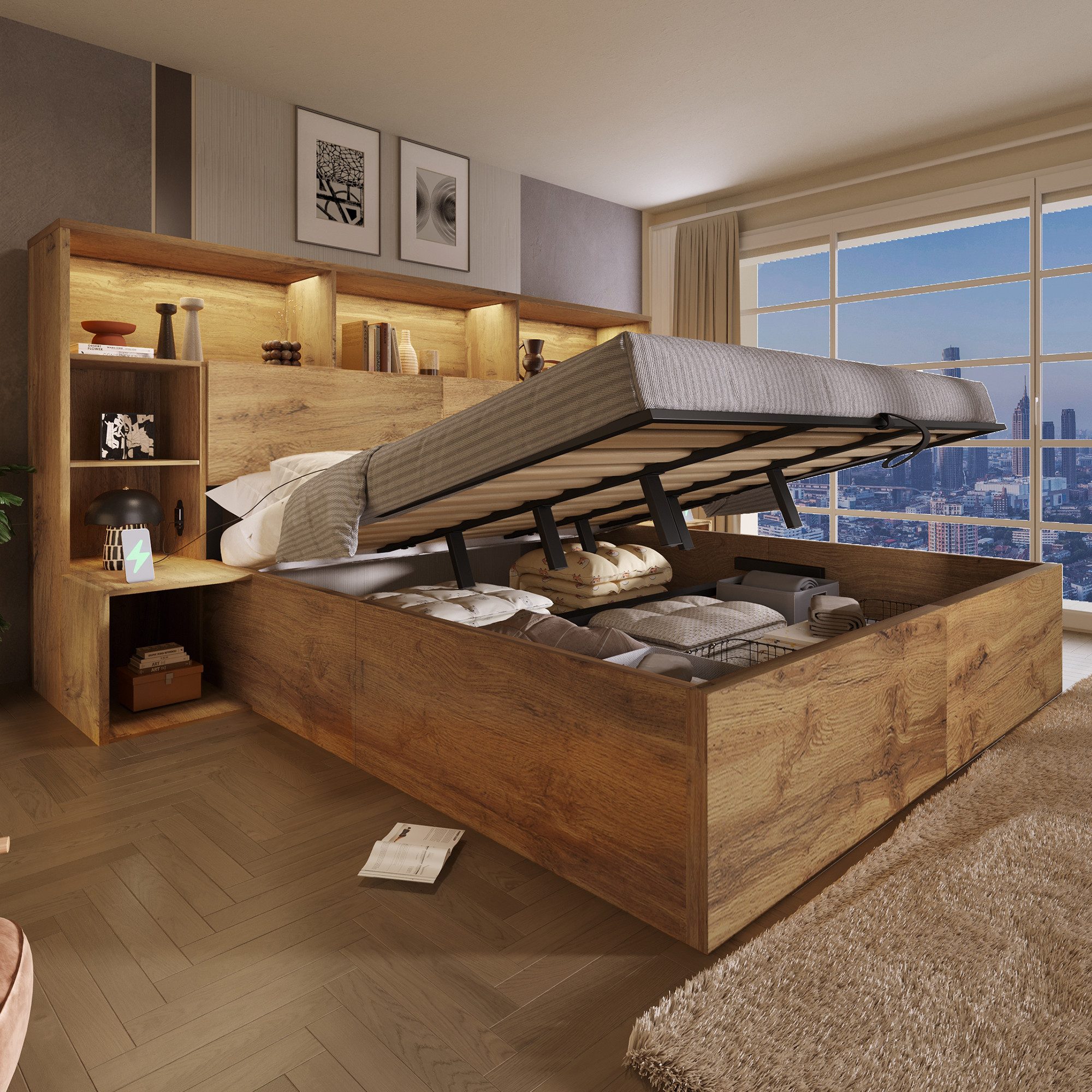 Massivholz Betten 180x200 mit Bettkasten online kaufen | OTTO