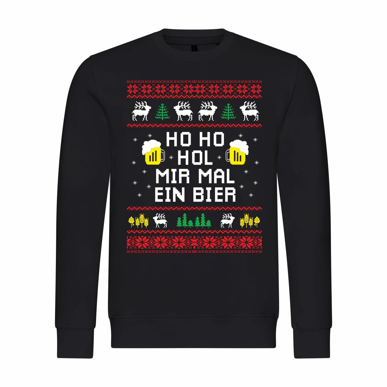 deinshirt Rundhalspullover Herren Pullover HO HO Hol mir mal ein Bier Mit P günstig online kaufen