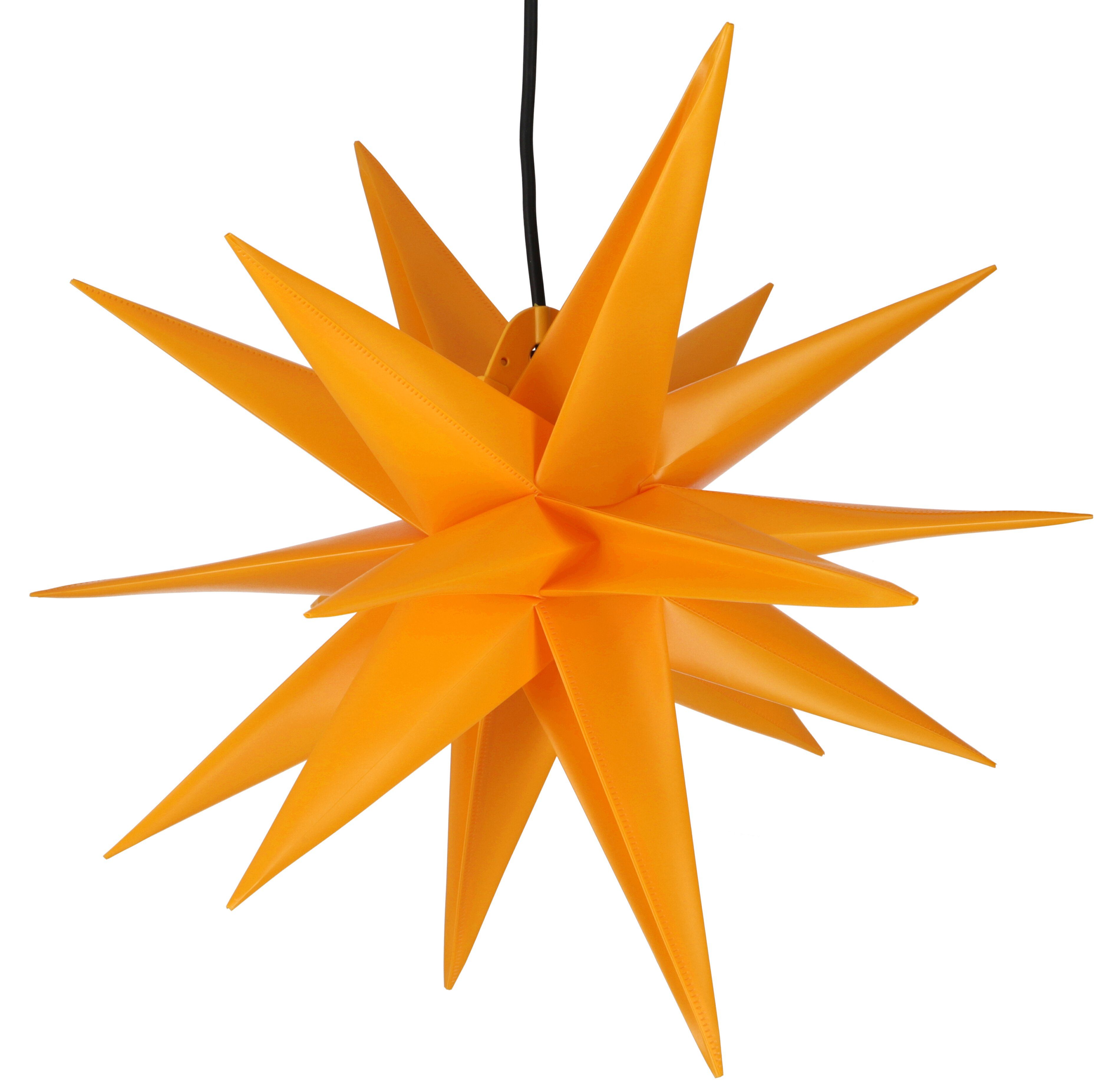 Guru-Shop LED-Stern für außen 55 Außenstern cm, Ø Kaspar, gelb Leuchtmittel 3D 230V inklusive Weihnachtsstern,.., E14