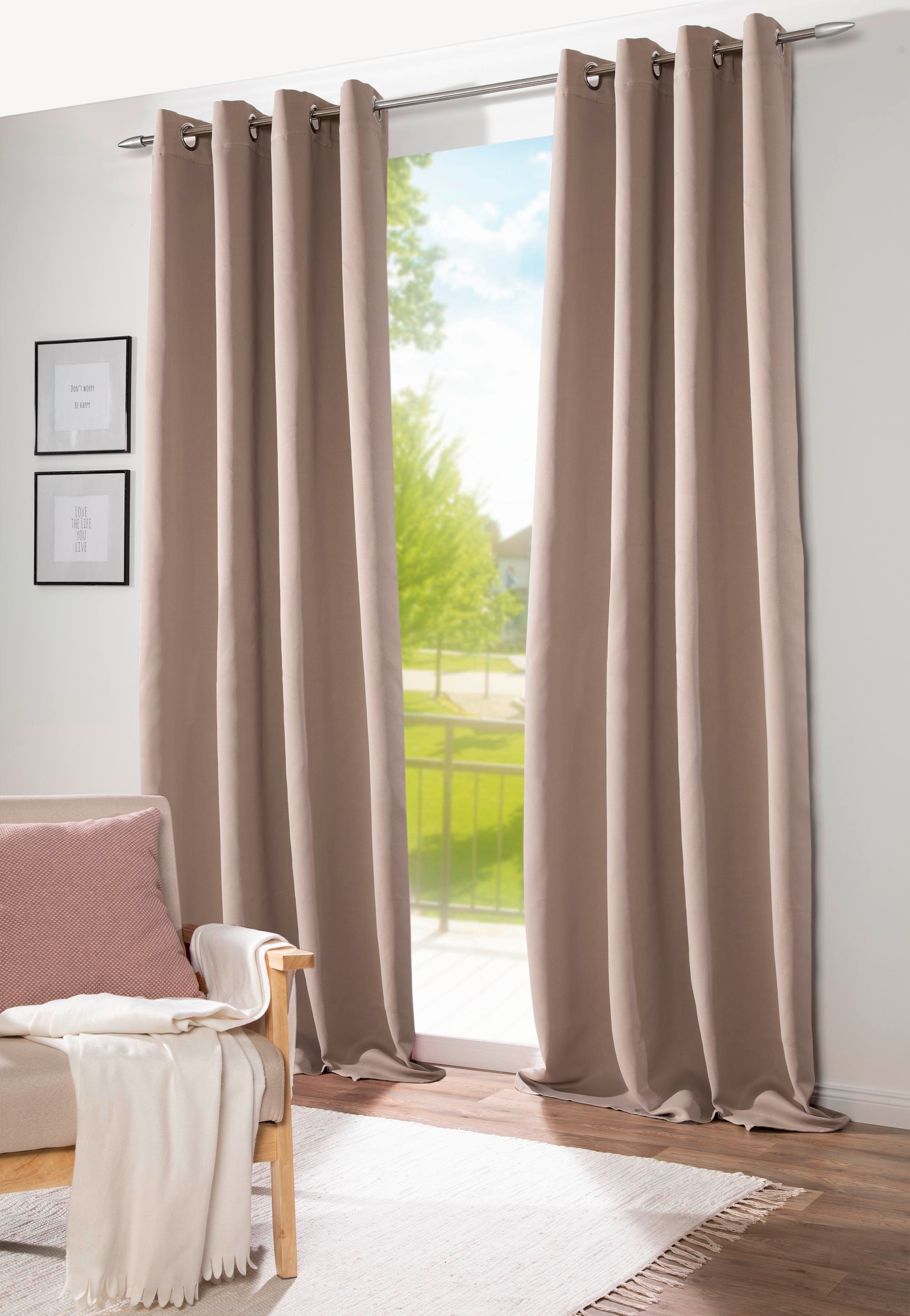 DecoHome24 Gardine Brillant (2 St), Ösen, blickdicht, blickdicht günstig online kaufen