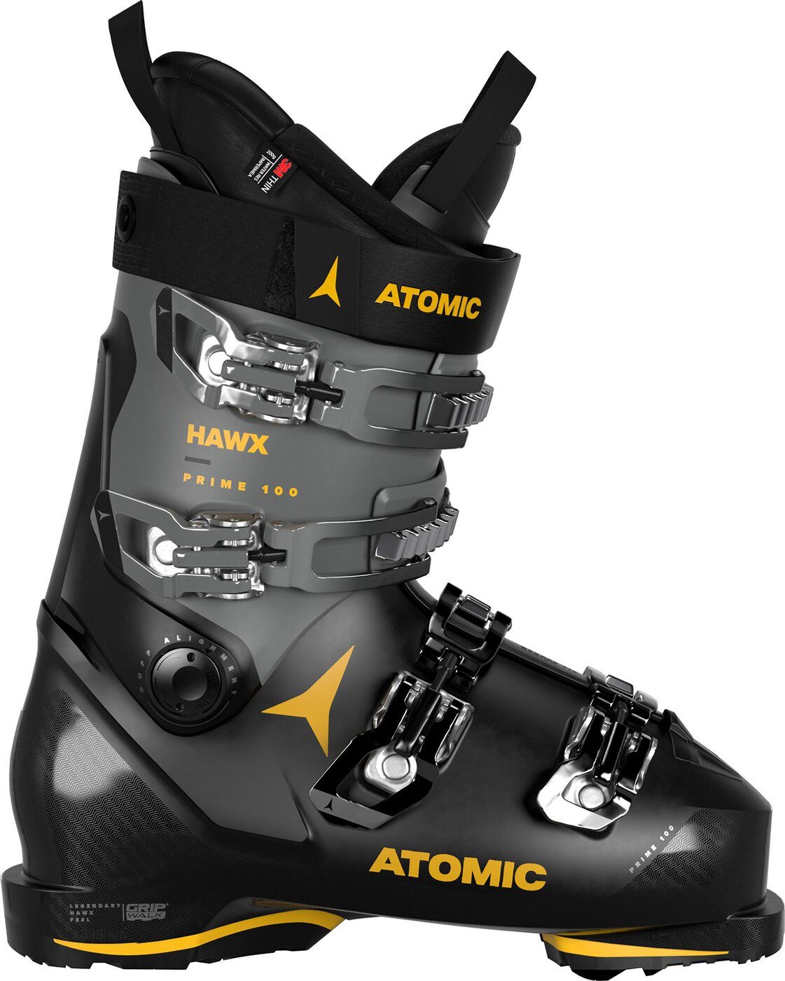Atomic HAWX PRIME 100 GW BLK/GREY BLACK/GREY/SAFFRON Skischuh