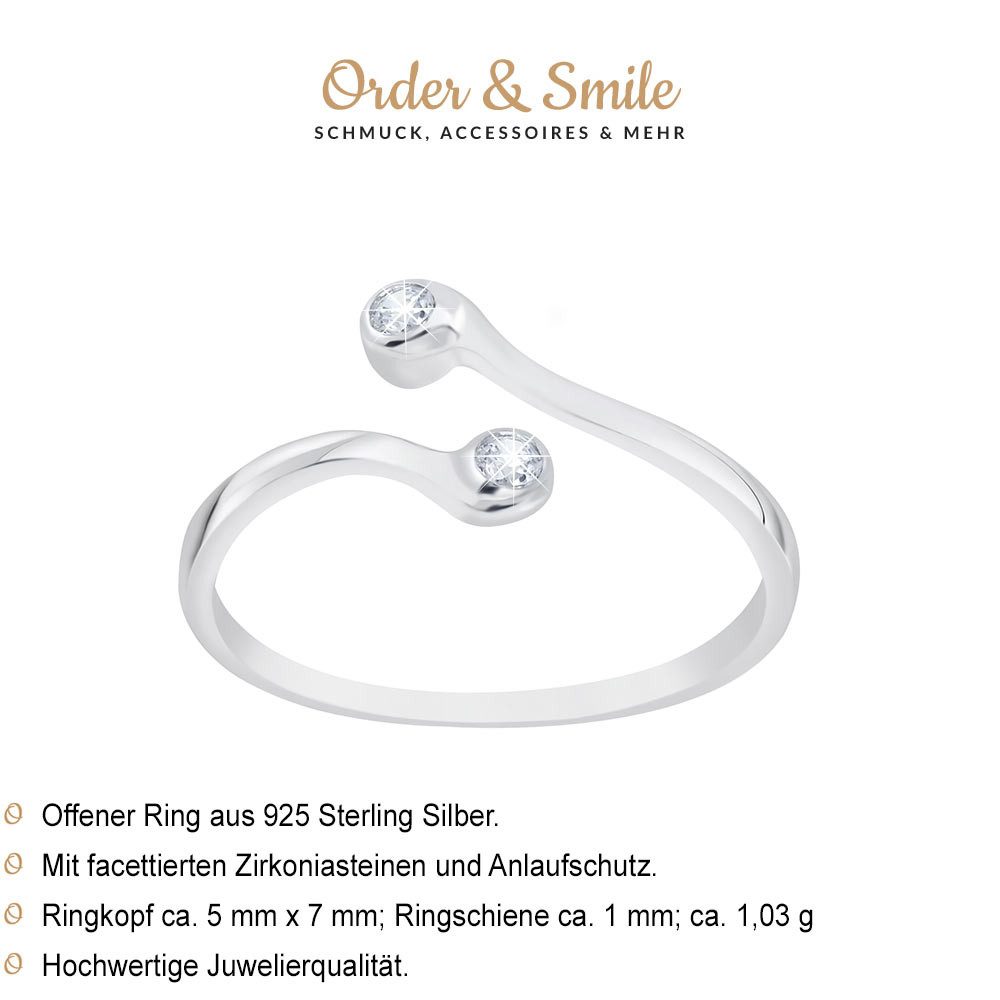 Order & Smile Schmuck Silberring Offener günstig online kaufen
