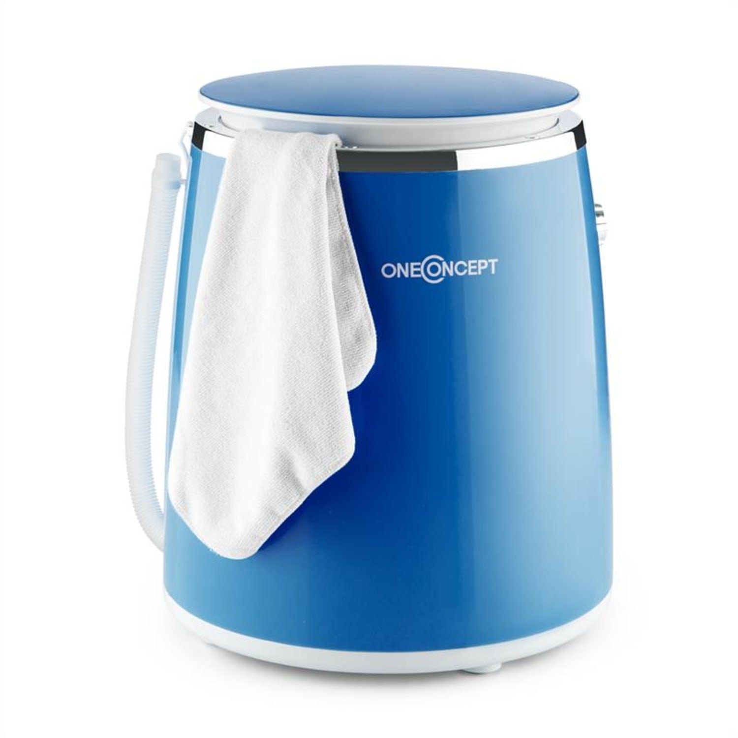 ONECONCEPT Wäscheschleuder Ecowash-Pico Mini-Waschmaschine Schleuderfunktion 3,5 kg 380W blau, 1320 U/min, 3.5 kg