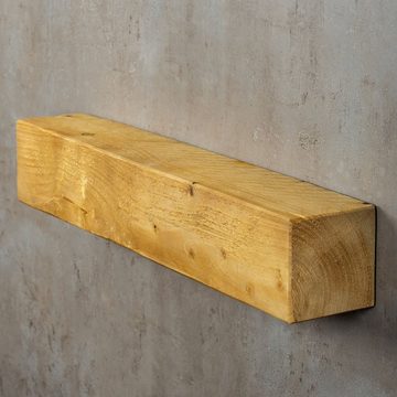 Levandeo® Wandregal, levandeo Wandregal Holz Massiv 60x10cm Eiche Farbig Wandboard Regal