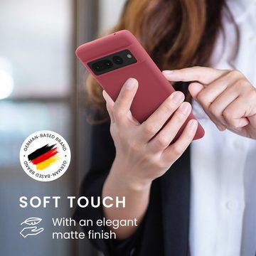 kwmobile Handyhülle Hülle für Google Pixel 7 Pro, Hülle Silikon - Soft Handyhülle - Handy Case Cover - Dark Rose