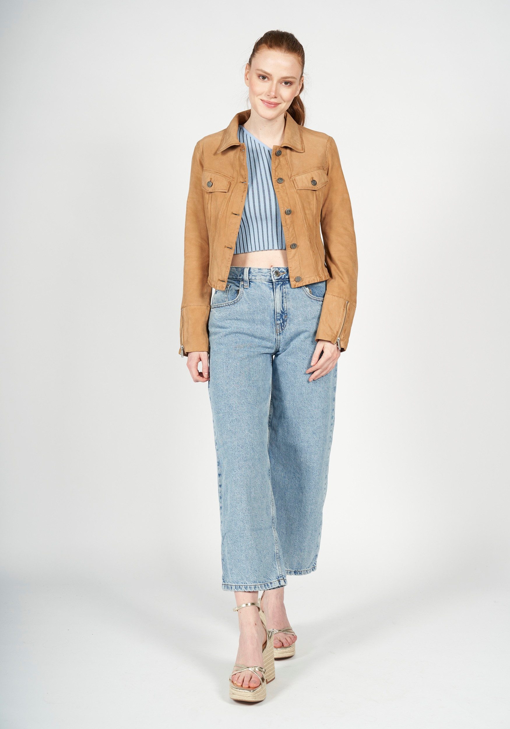 Freaky Nation Lederjacke Nela-FN