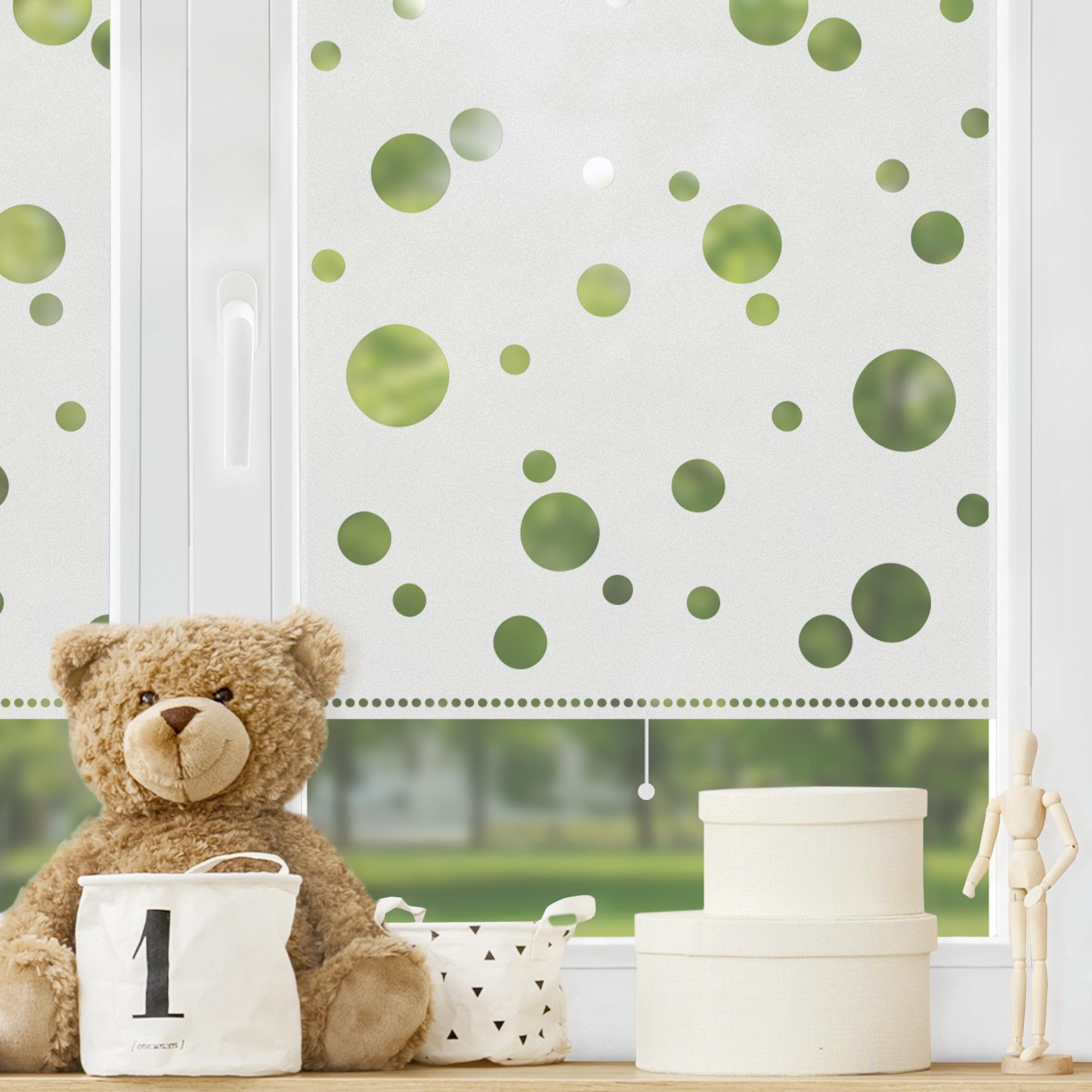 Bilderdepot24 Fensterfolie statisch haftend Motiv Fensterdeko Rollo Holes Muster, blickdicht, Innen Fenster Tür Balkontür Küche Badezimmer Wohnzimmer Schlafzimmer