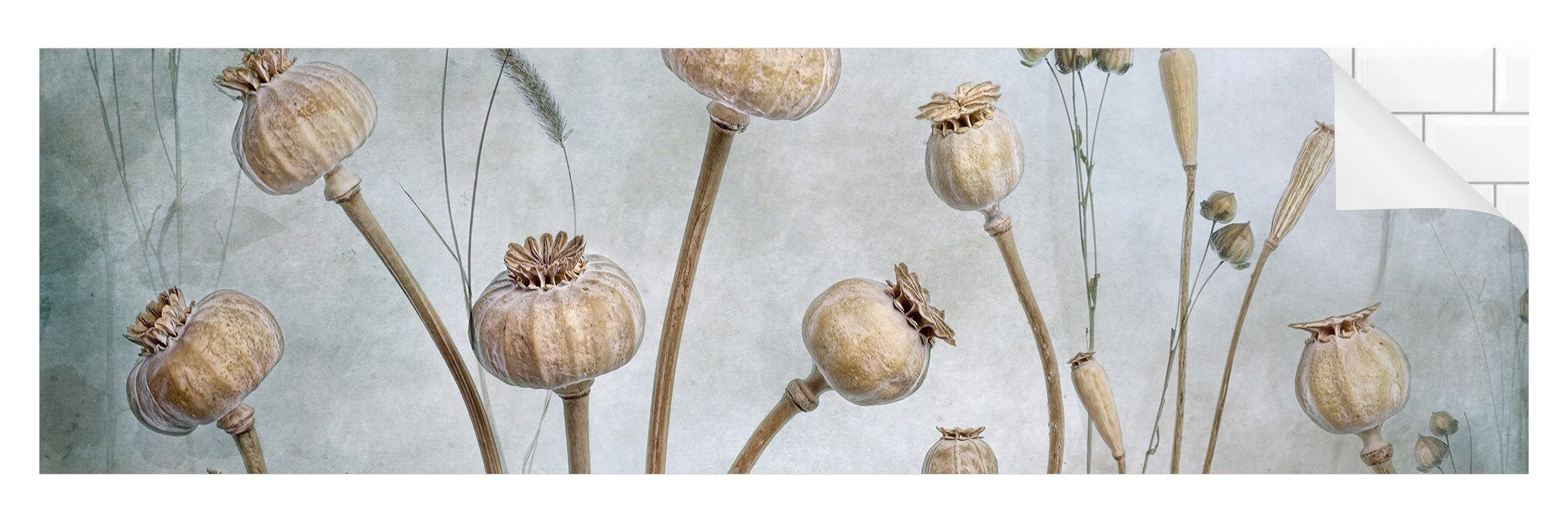Bilderdepot24 Küchenrückwand braun dekor Blumen Kunst günstig online kaufen