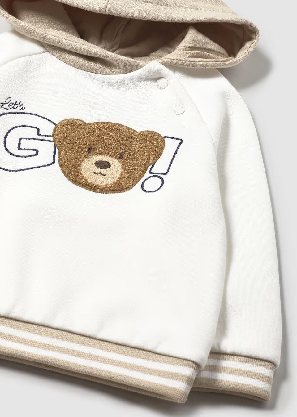 Mayoral Kapuzensweatshirt Baby Kapuzen-Sweatshirt mit Druckknopfverschluss & Printmotiv (241431)