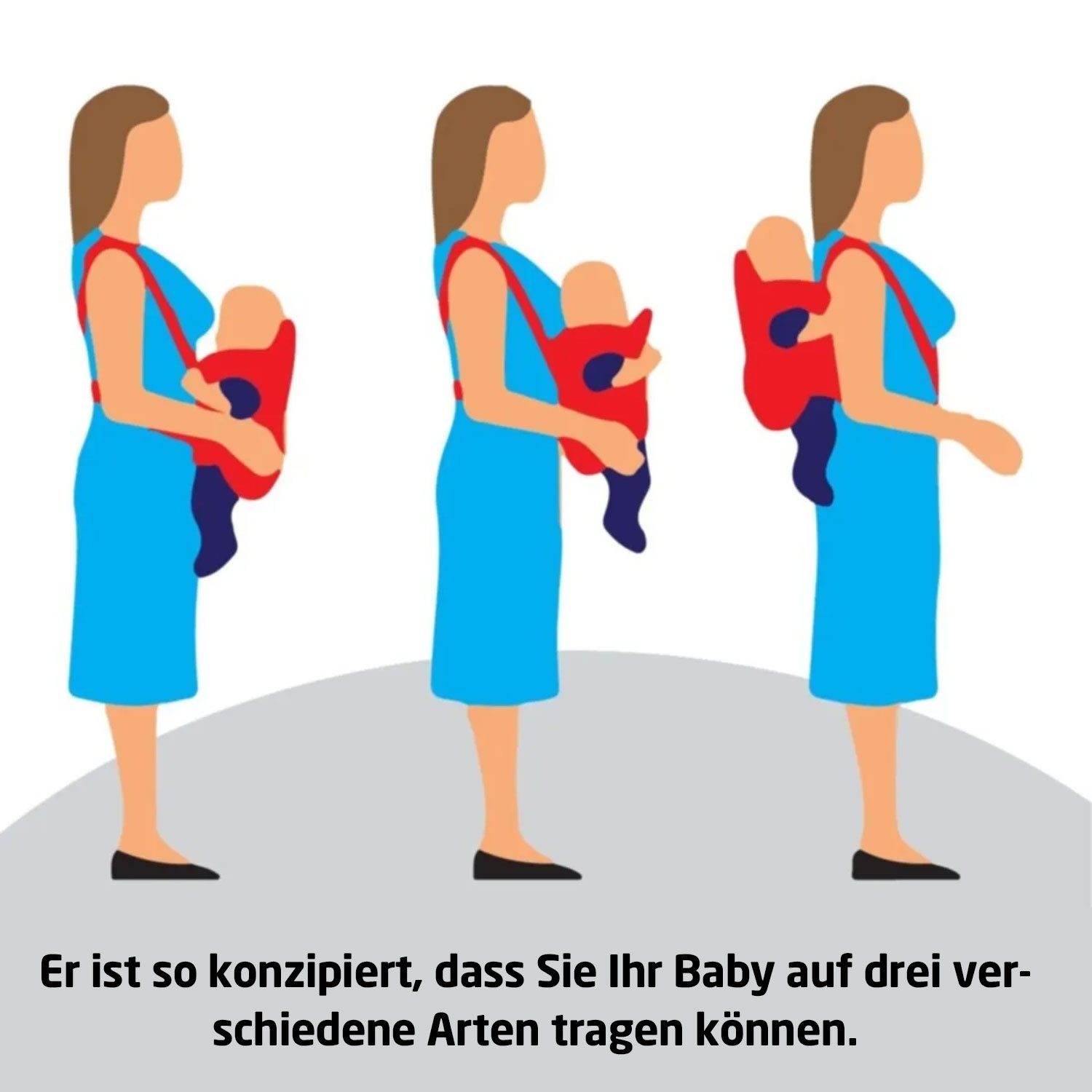 Jungengel Babytrage Baby-Kanguru Baby Carrier Kindertrage Babytragenrucksack Bauchtrage, 3 Tragepositionen, bis 12kg, Verstellbar, Atmungsaktiv, Ergo-Form