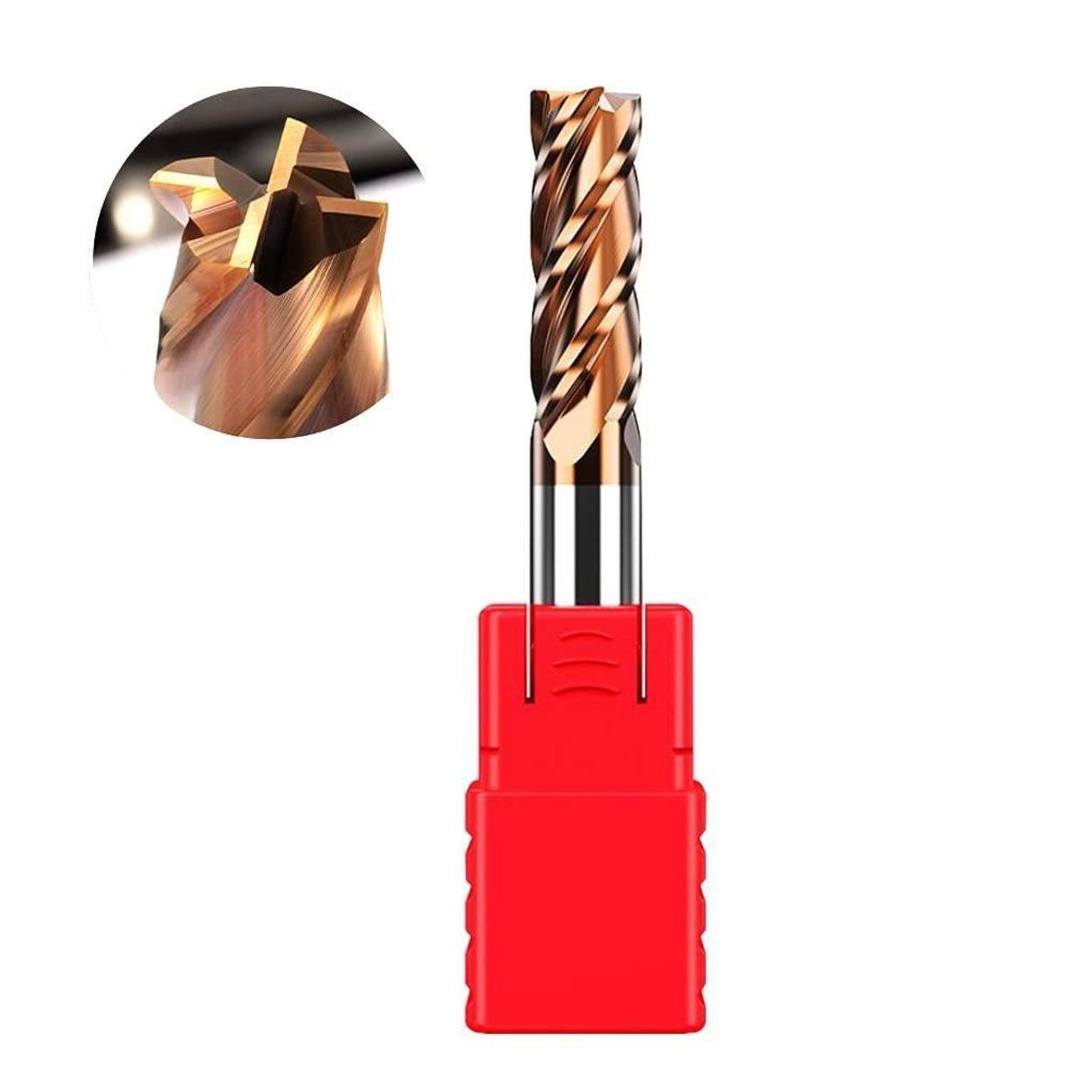 LuxusKollektion Schaftfräser VHM Fräser AlTiN beschichtet HRC55 4 Schneiden 6mm