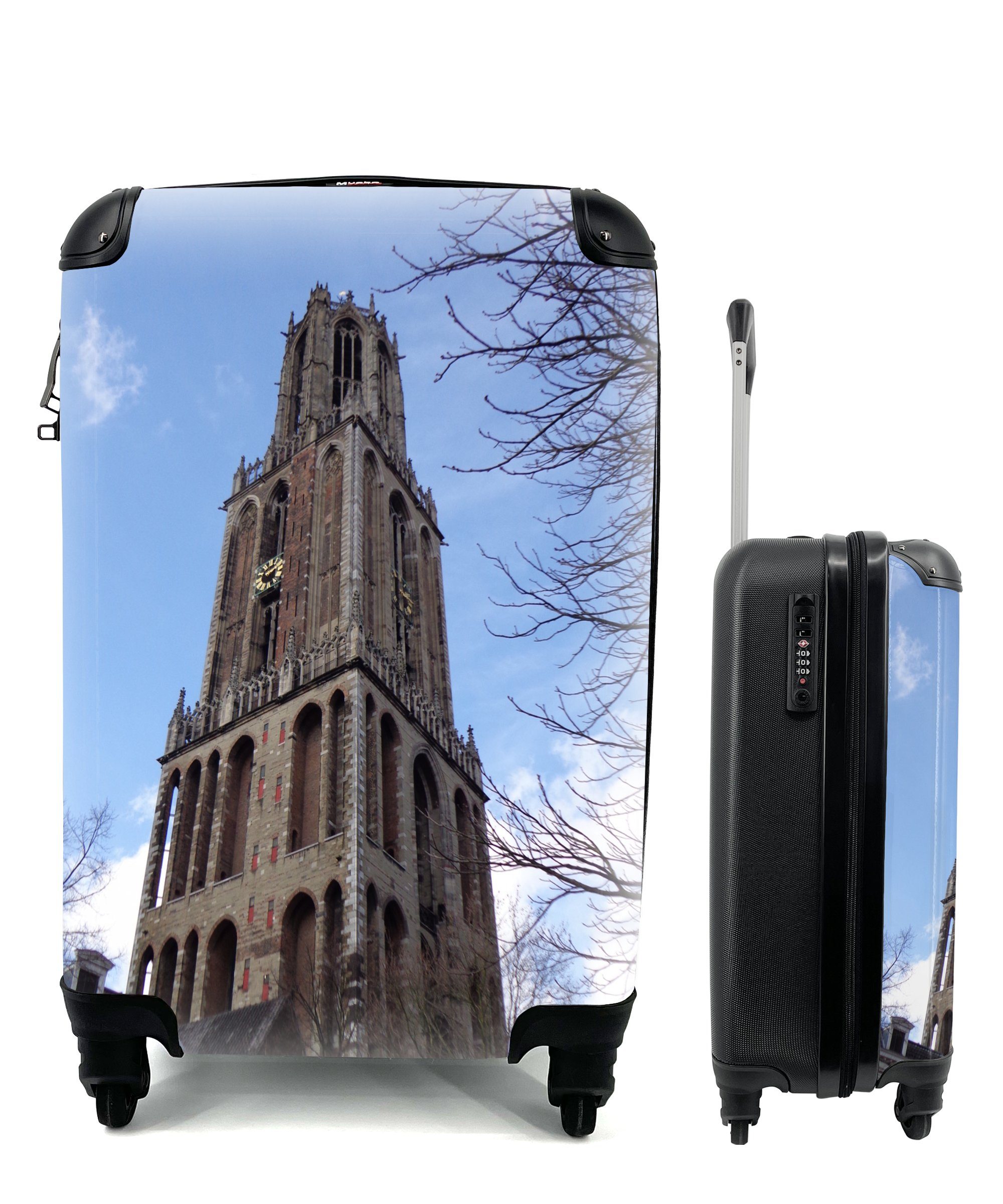 Utrecht, - MuchoWow Turm - Trolley, Handgepäck mit für Handgepäckkoffer Reisekoffer Reisetasche Ferien, Dom rollen, 4 Rollen,