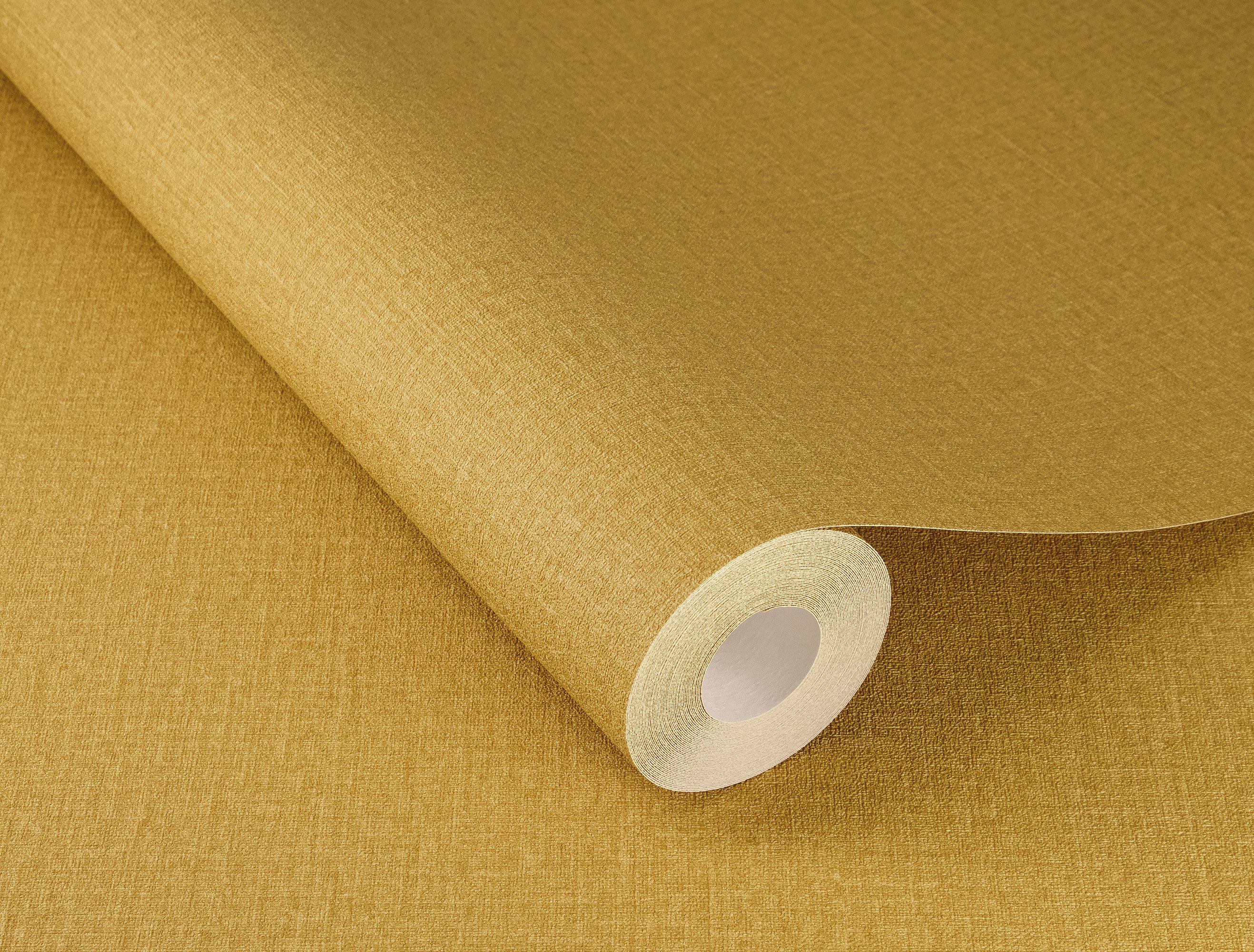 Rasch Vliestapete Vinyltapete Rasch Unis Gelb-Ocker günstig online kaufen