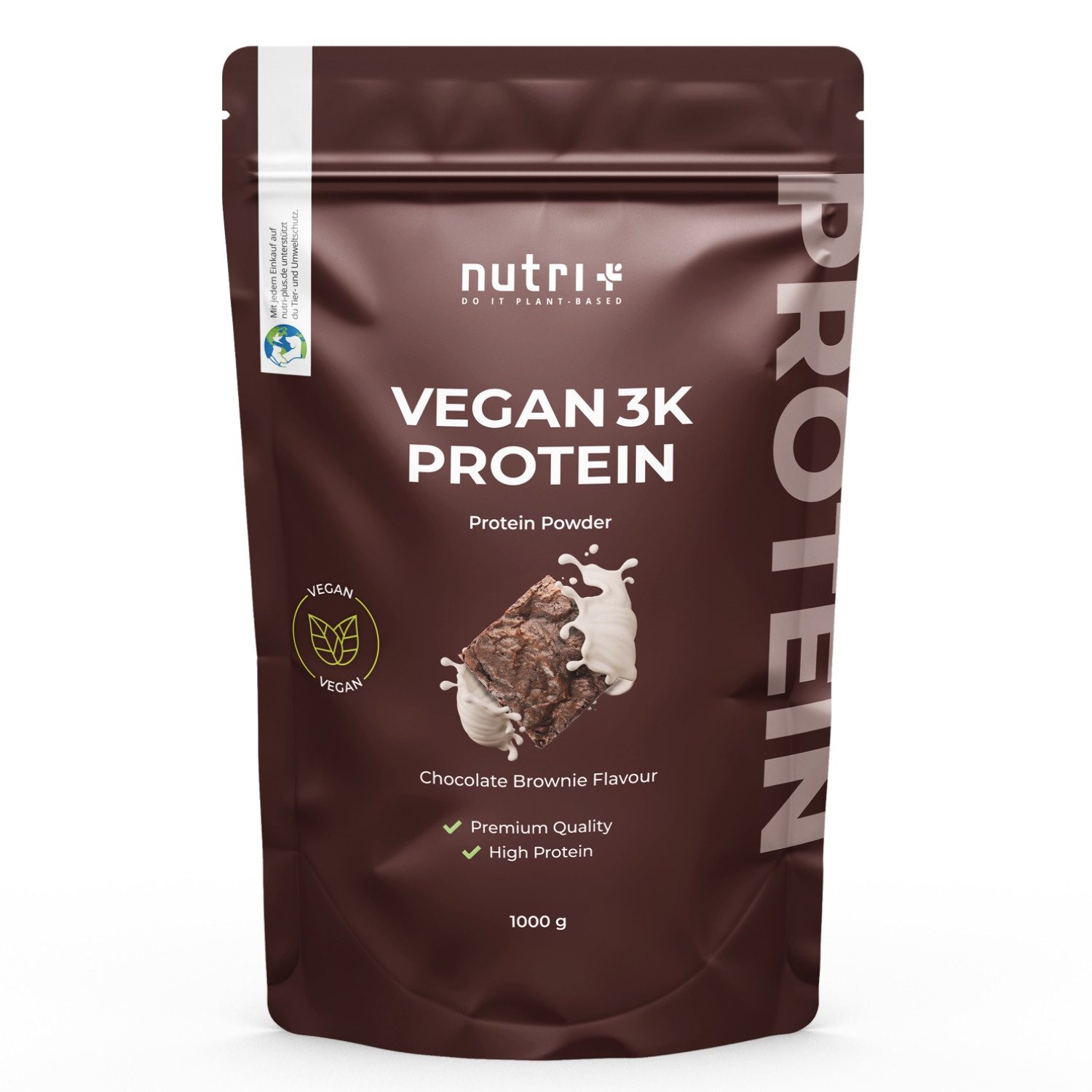 nutri+ Protein Pulver Vegan 3K Pulver, 1 er 1000 g