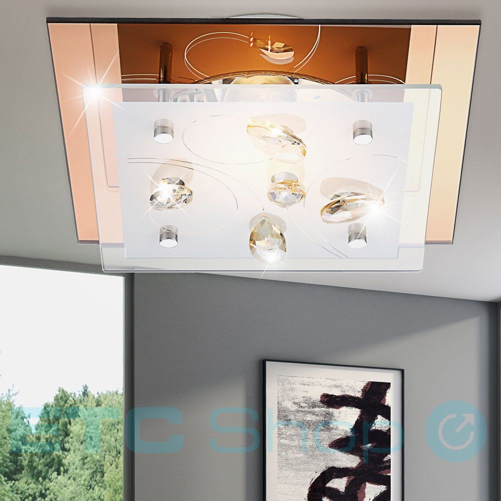 Leuchte Esszimmer Glas Decken Kristall Deckenleuchte, nicht Globo Design Strahler Leuchtmittel Küchen Lampe inklusive,