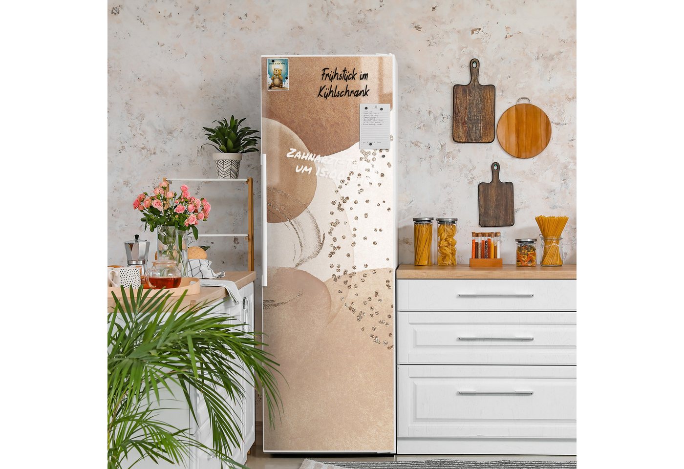 Thumbnail - DEQORI Magnetfolie 'Erdfarbene Eleganz', beschreibbar Kühlschrank Magnetmatte magnetisch Magnetfolie