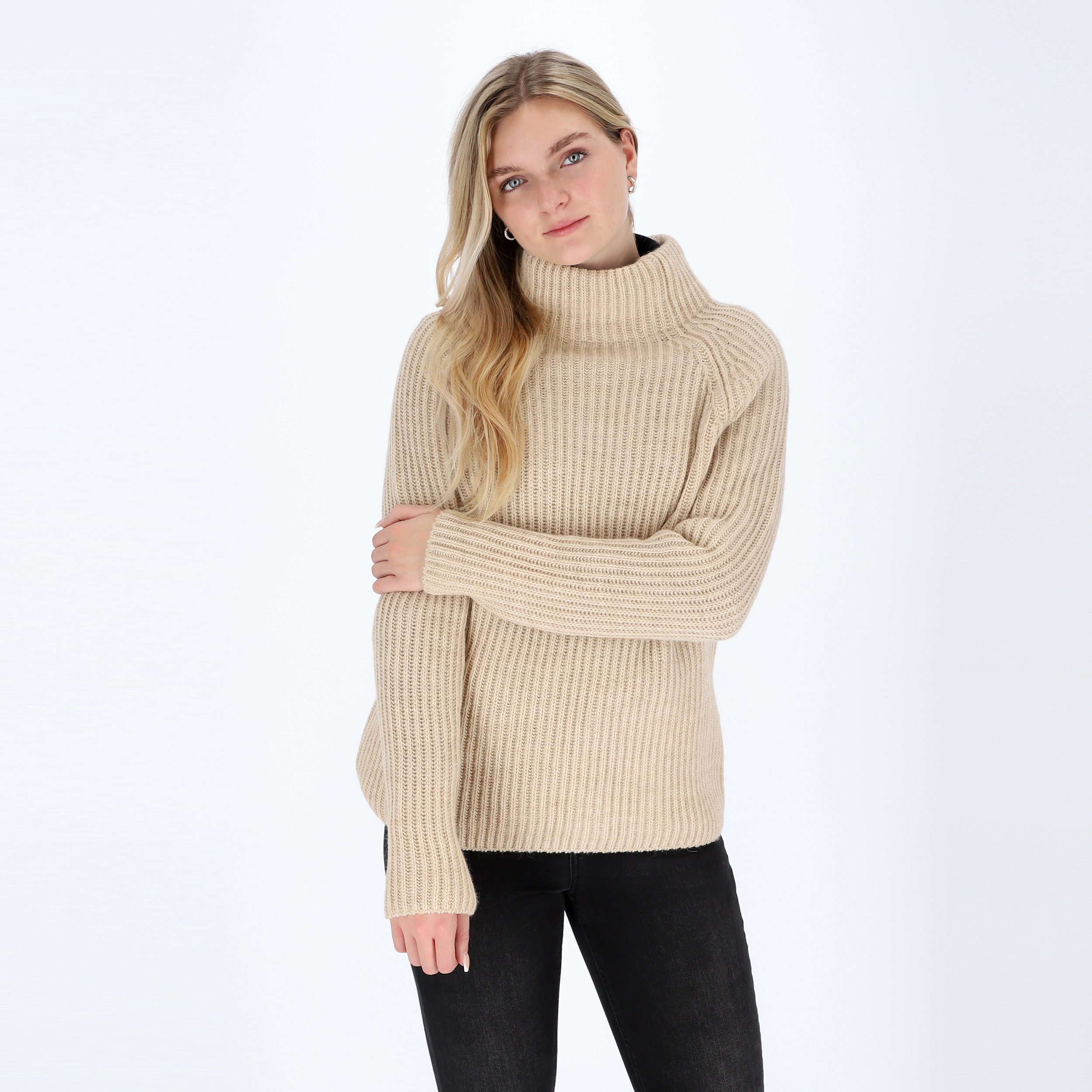 Strickpullover Stehkragen