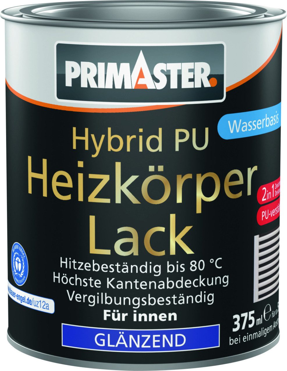Primaster Heizkörperlack Primaster Hybrid PU-Heizkörperlack weiß glänzend