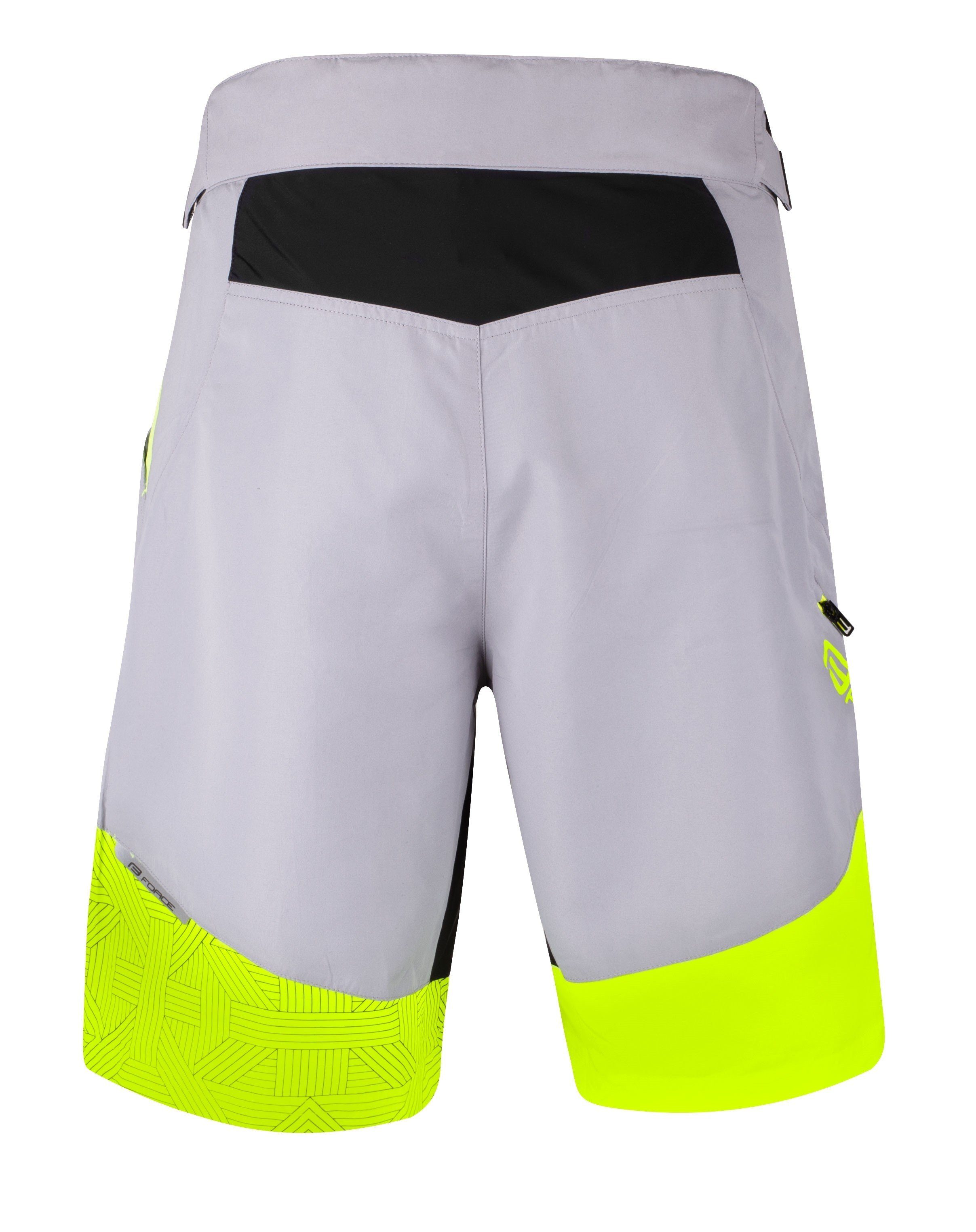 FORCE Fahrradhose FORCE Shorts STORM grau-gelb günstig online kaufen