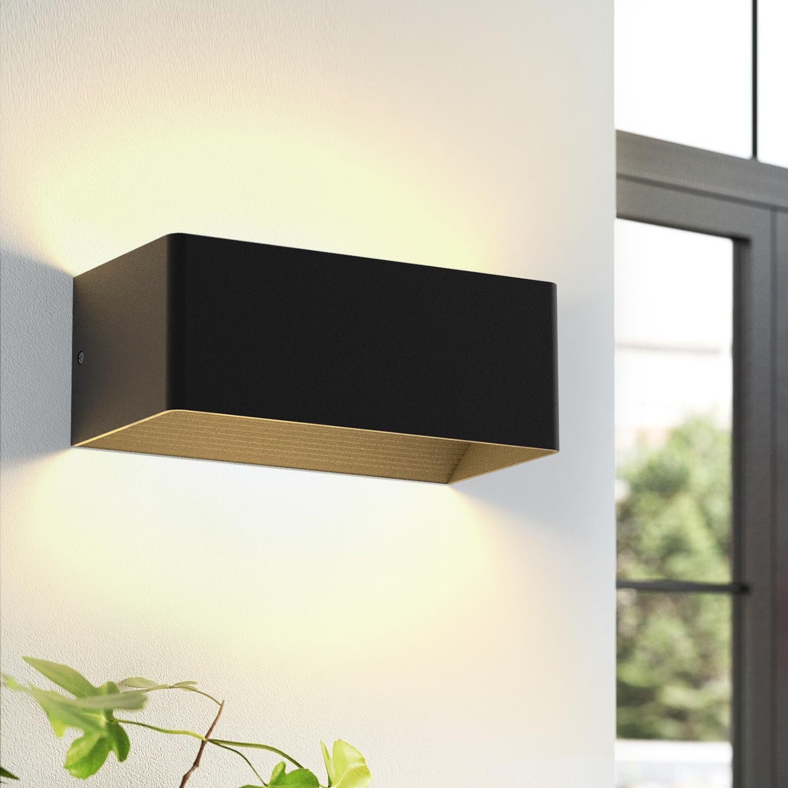 Nettlife Wandleuchte Innen & Aussen Wandlampe Schwarz, LED fest integriert, günstig online kaufen