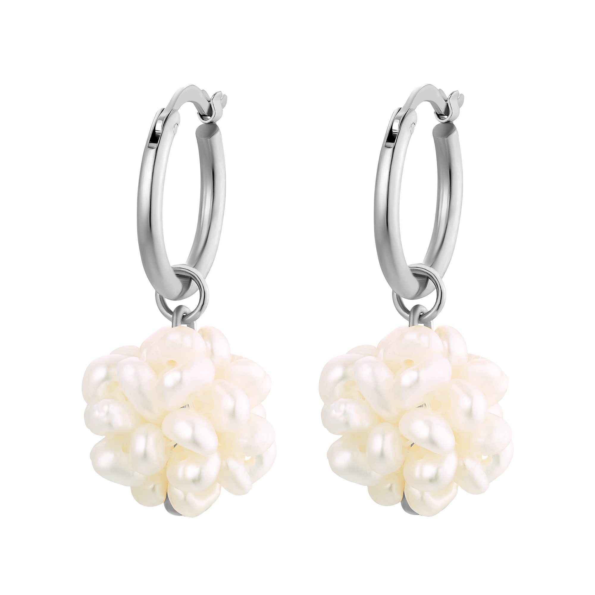 Heideman Paar Ohrstecker Gloria silberfarben poliert (Ohrringe, inkl. Geschenkverpackung), mit Perle