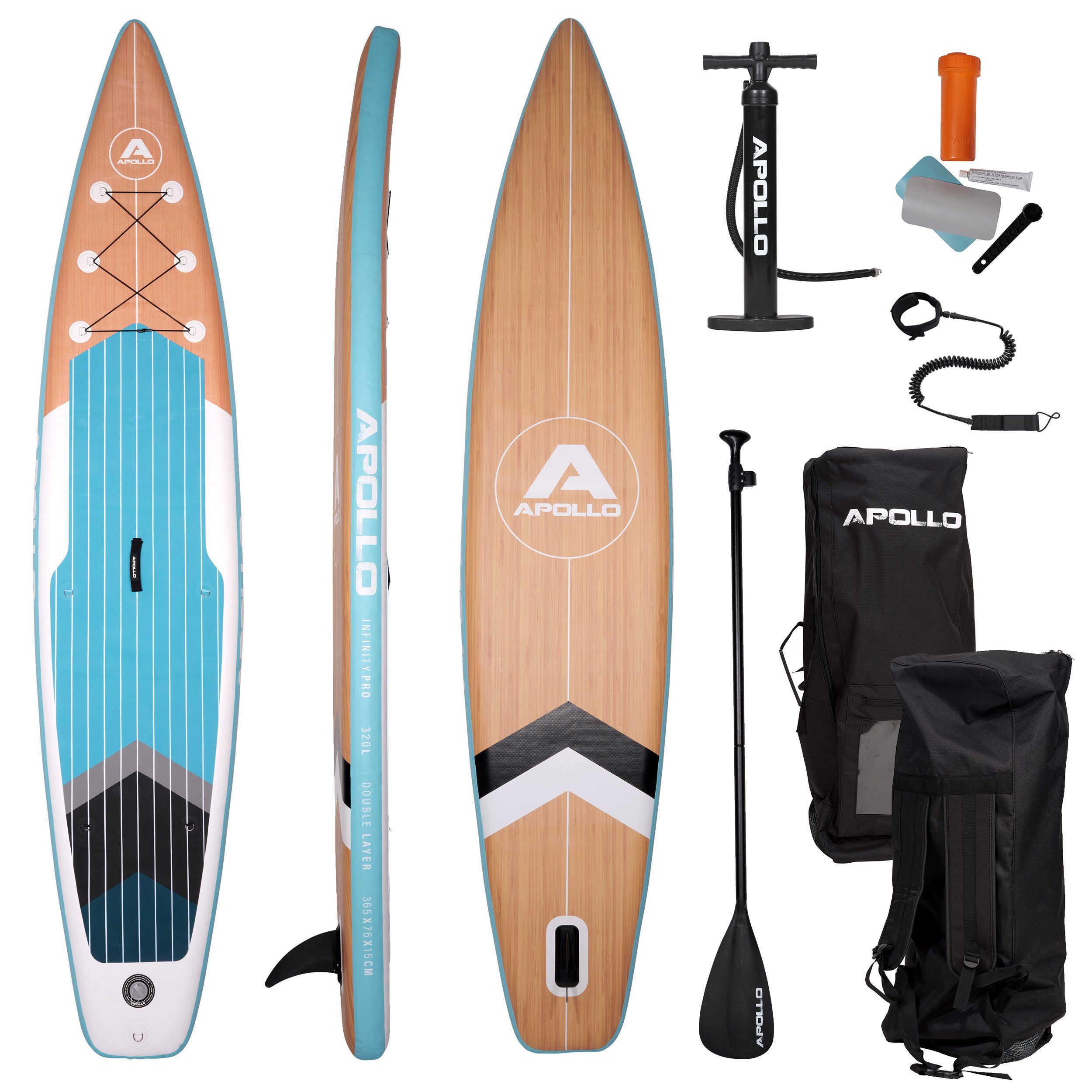 Apollo Inflatable SUP-Board Infinity Pro SUP Board Paddle Stand Up Infinity, aufblasbar Aufblasbares 