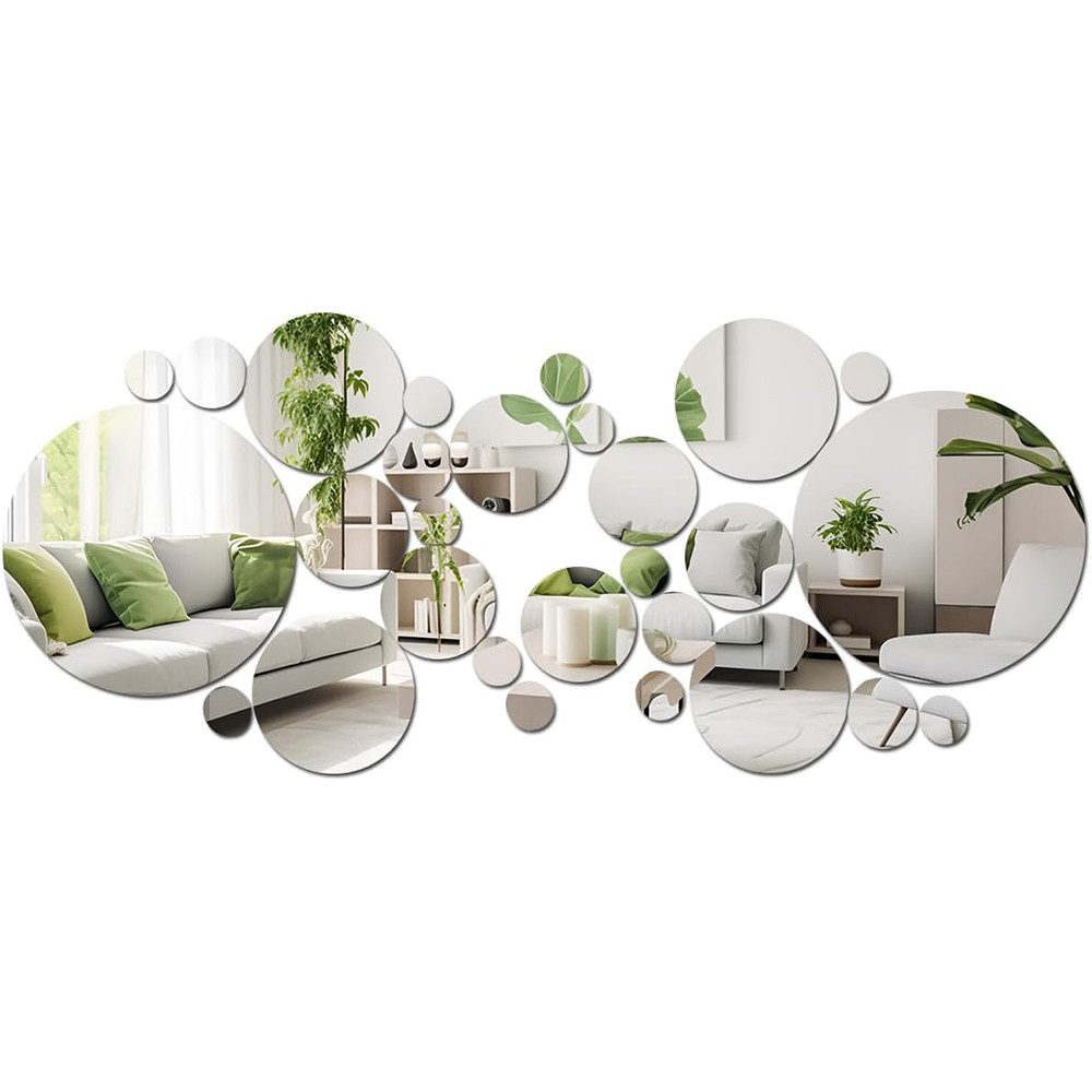 Coonoor 3D-Wandtattoo 32 Stück Acrylspiegel Wandaufkleber, günstig online kaufen