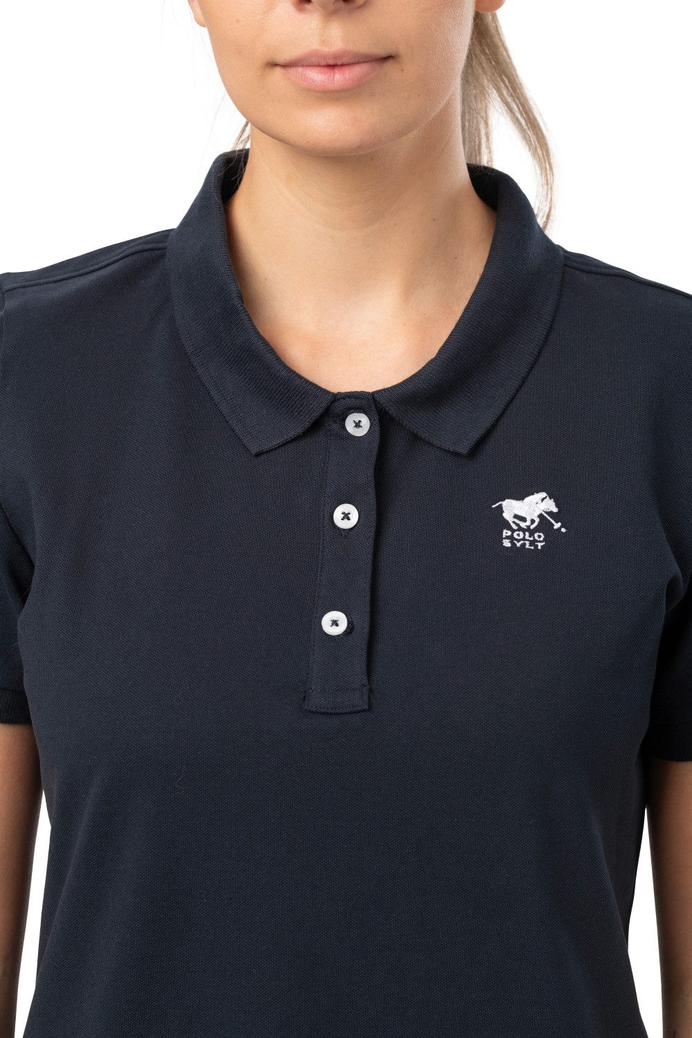 Polo Sylt Poloshirt aus weichem, anschmiegsamem und pflegeleichtem Stretch-Piqué