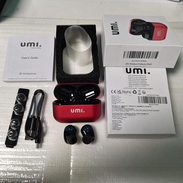UMI W5s-Bluetooth 5.2-IPX7 Kabellose ür iPhone Samsung, Huawei In-Ear-Kopfhörer (Schnelles Laden in nur einer Stunde für eine kontinuierliche Nutzung, mit Patentiertem Intelligenten Metall-Ladeetui)