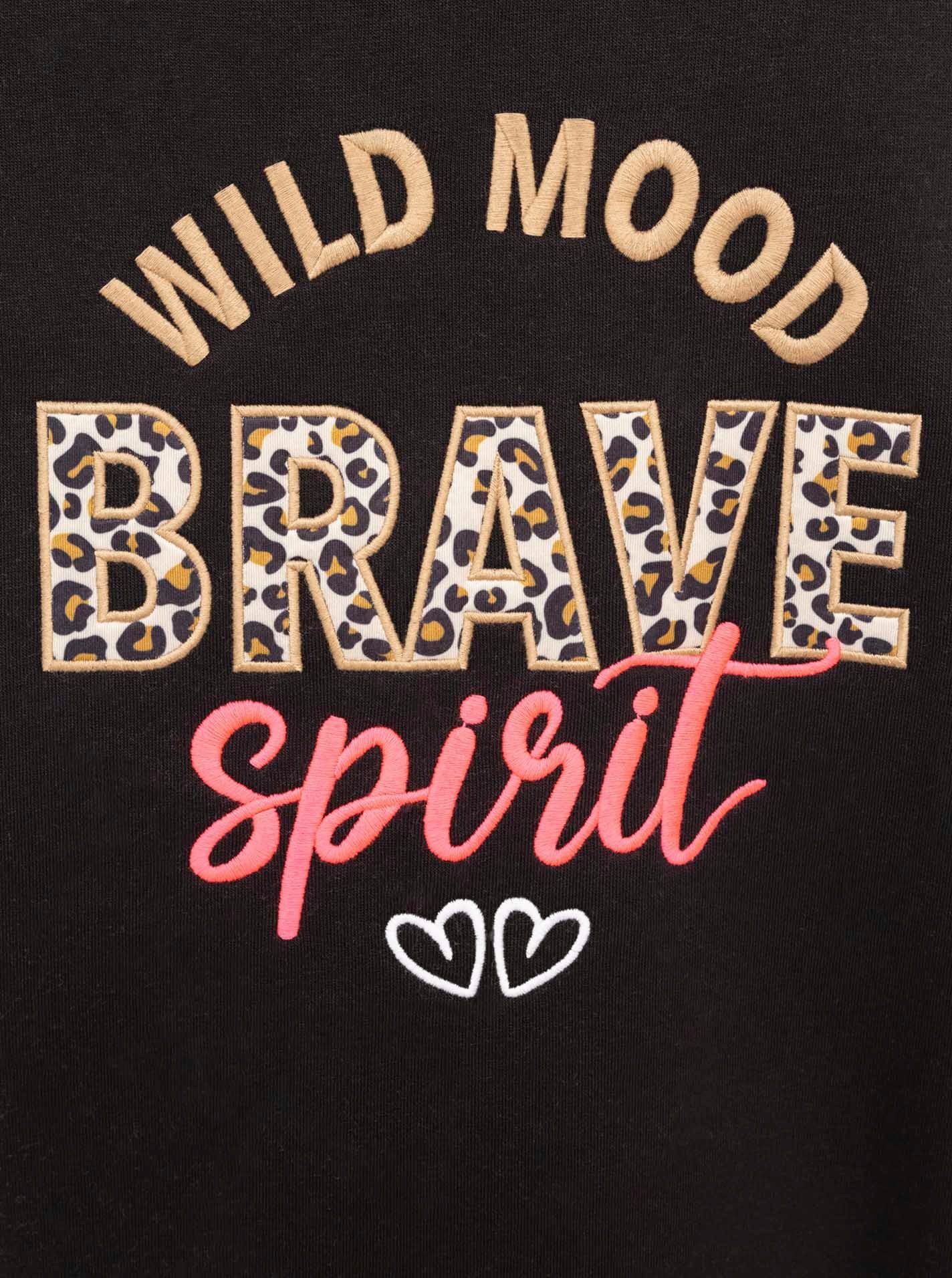Zwillingsherz Kapuzensweatjacke "Brave Spirit" Langarm, Reißverschluss, Kapuze, Kordelzug, Animal-Details – Bild 5 von 5