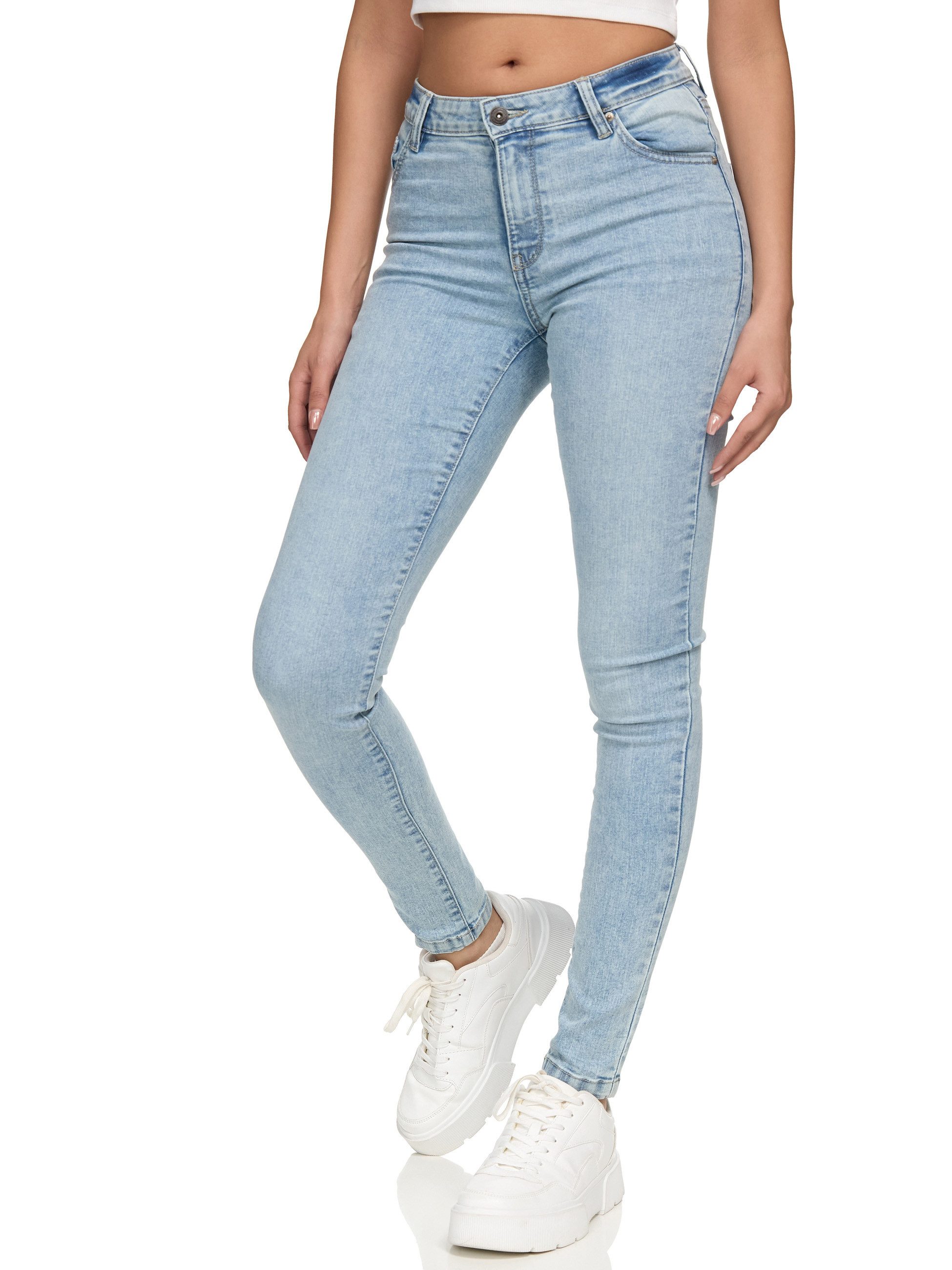 REPUBLIX Stretch-Jeans Tori Damen Mid Waist Stretch Denim Jeans Basic
