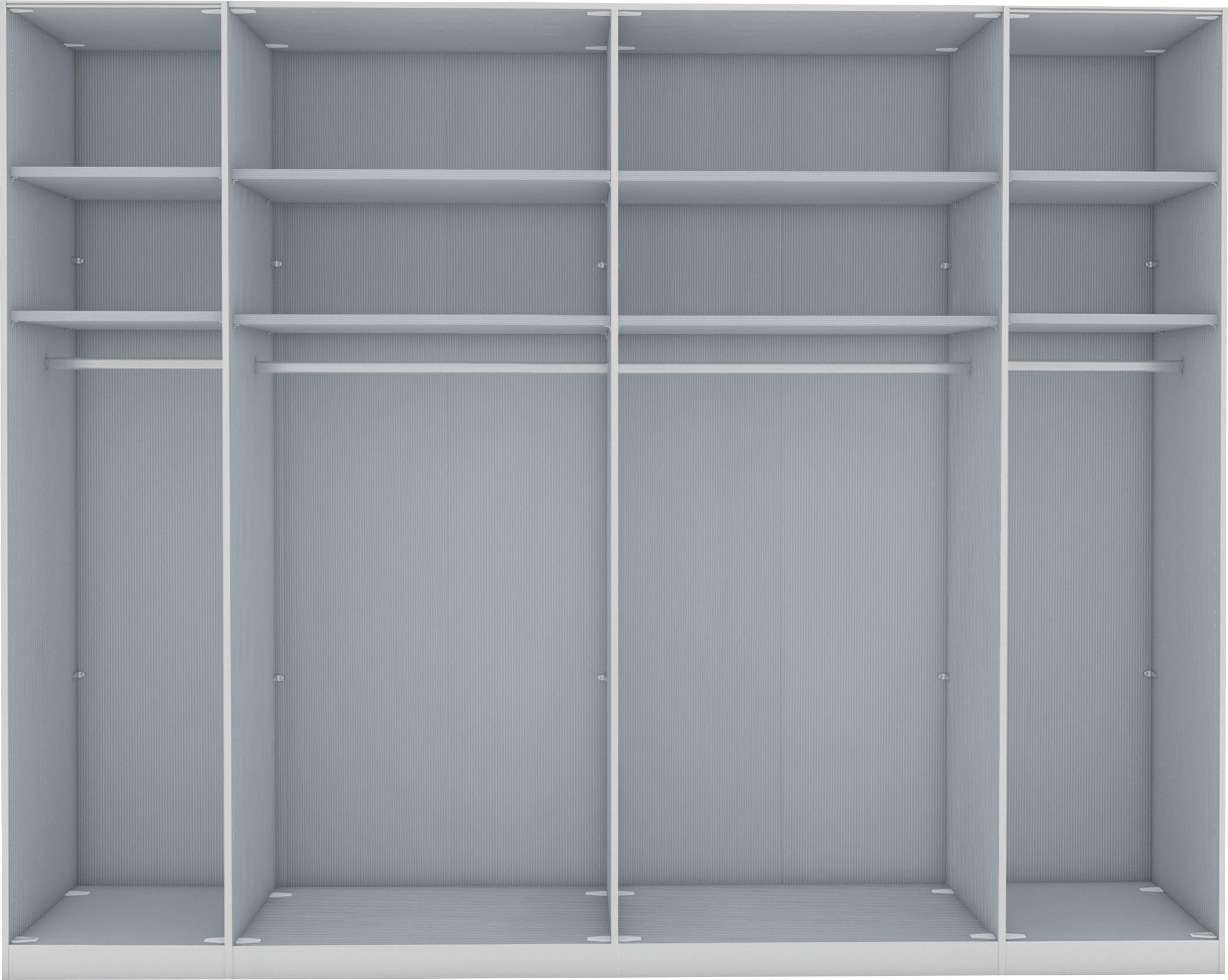 WIEMANN Kleiderschrank Monaco mit Glasfront sowie hochwertige Beschläge inkl. Dämpfung
